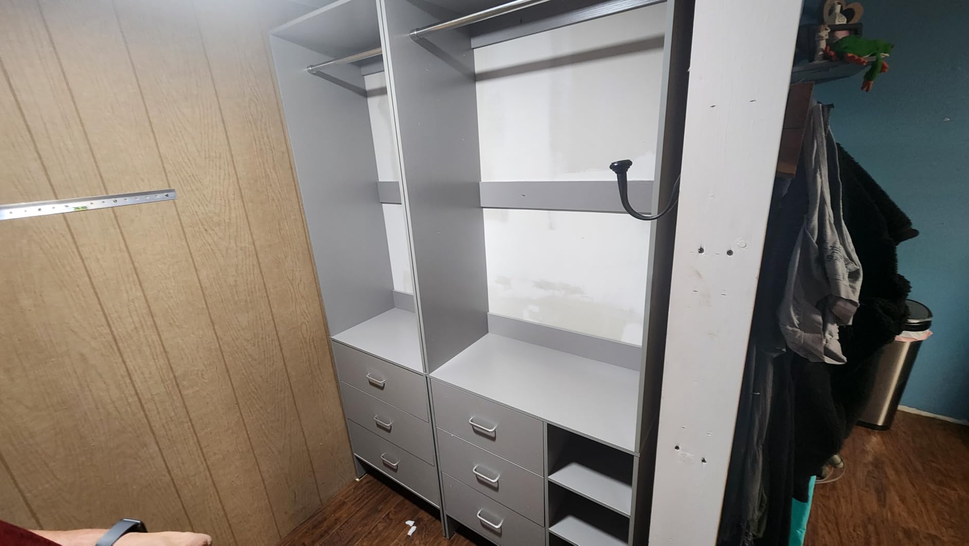 Aheaplus Closet System with 6 Drawers, 4.3ft, Set of 2, White customer photo 2