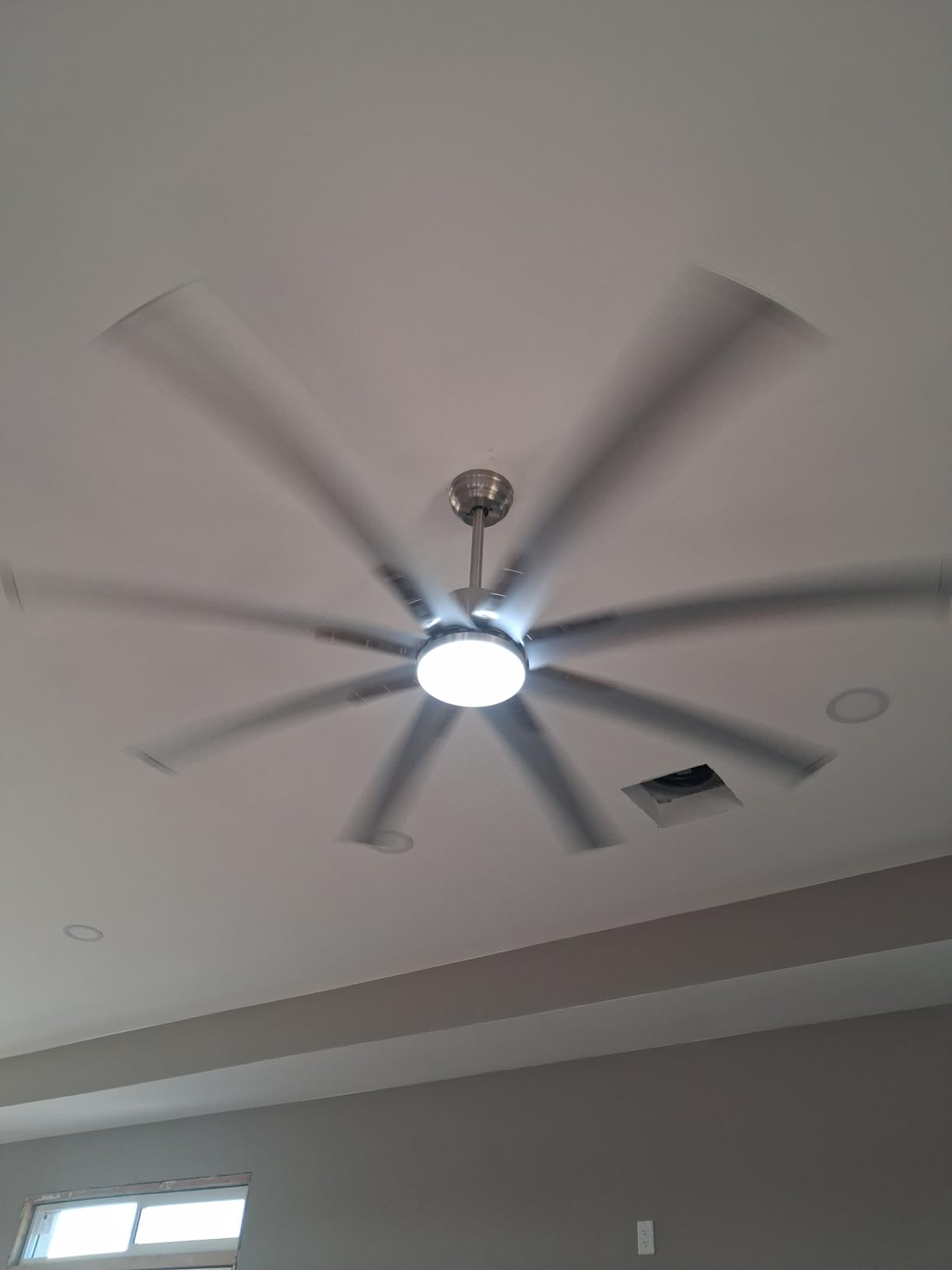 72 Inch Black Smart Ceiling Fan with Light and WIFI Alexa APP Controls customer photo 2