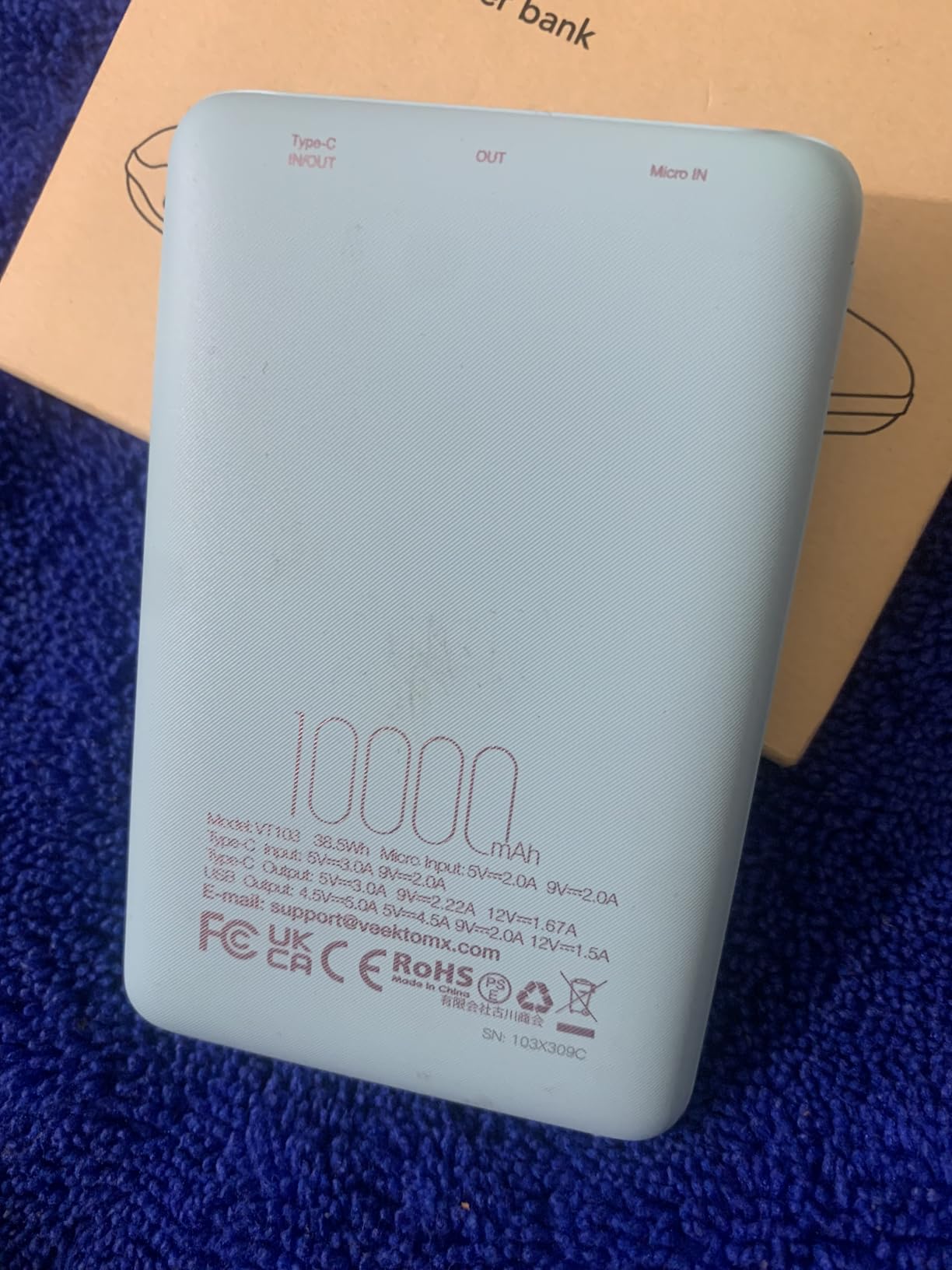 VEEKTOMX 10000mAh Mini Power Bank, 22.5W Fast Charger for iPhone Android customer photo 1