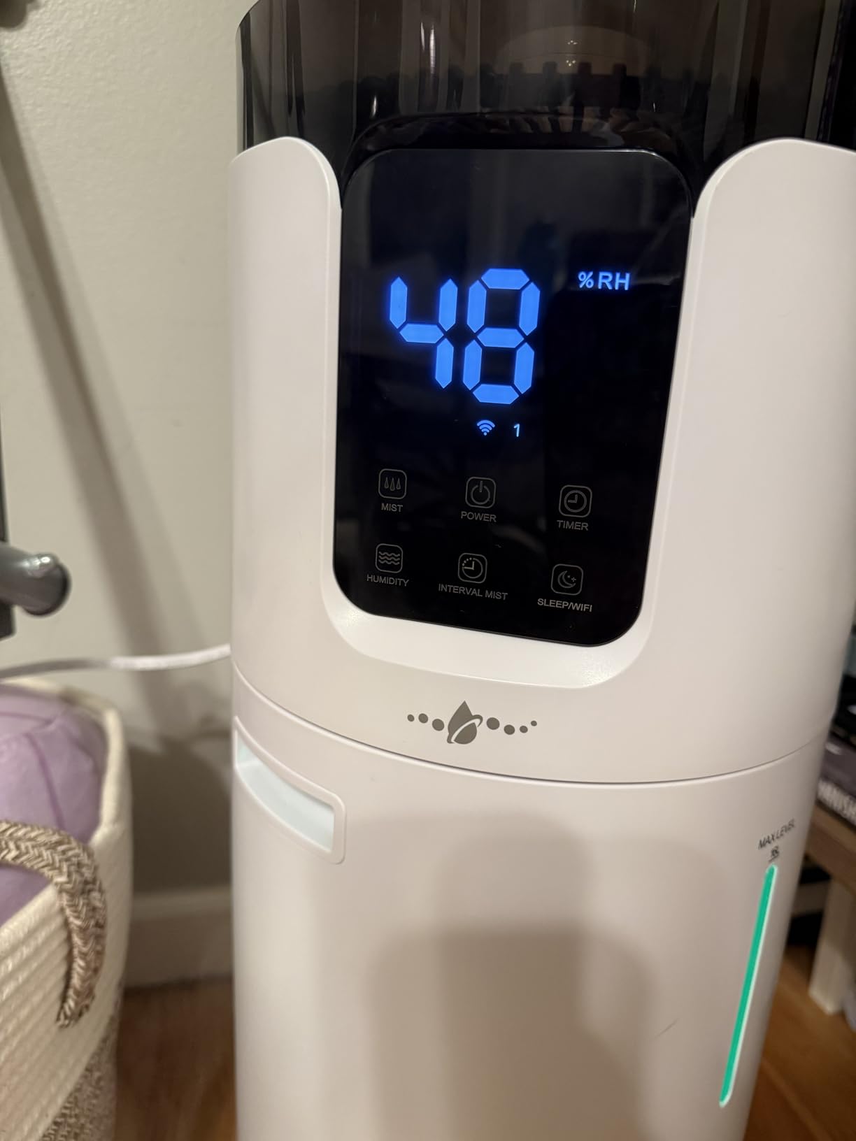 Lacidoll 16L Smart Humidifier large room, Whole house Humidifier for Home 1500 sq.ft with APP/Voice/Remote Control, Ultrasonic Cool Mist Humidifiers for Bedroom, Plants, office with Tube, White customer photo 2