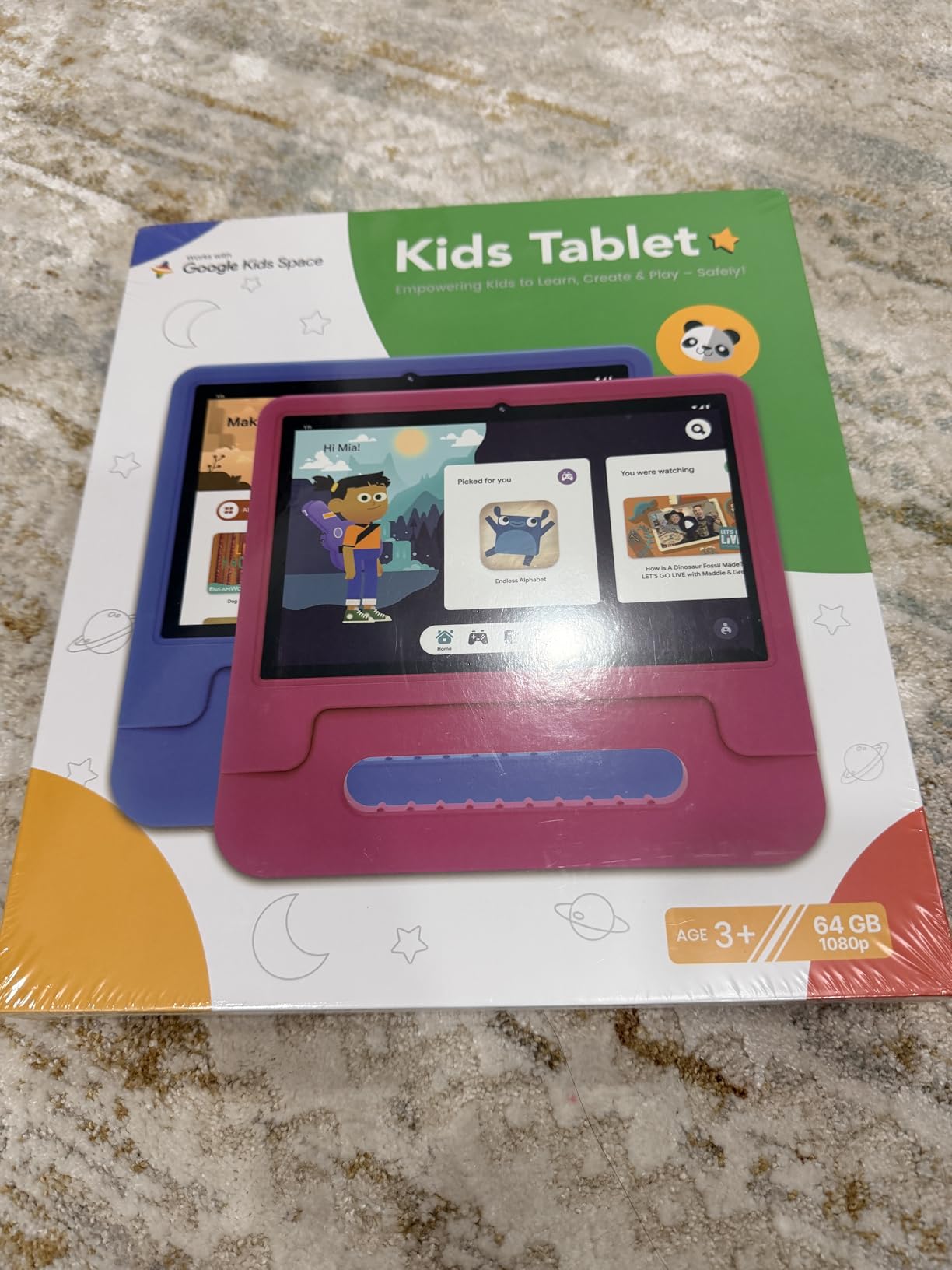 ApoloSignage 2026 Android 16 Kids Tablet, 10 Inch HD Display, 8GB RAM, 64GB ROM (Expandable to 1TB), with Kids Space, Parental Controls, Long-Lasting Battery (Blue) customer photo 1