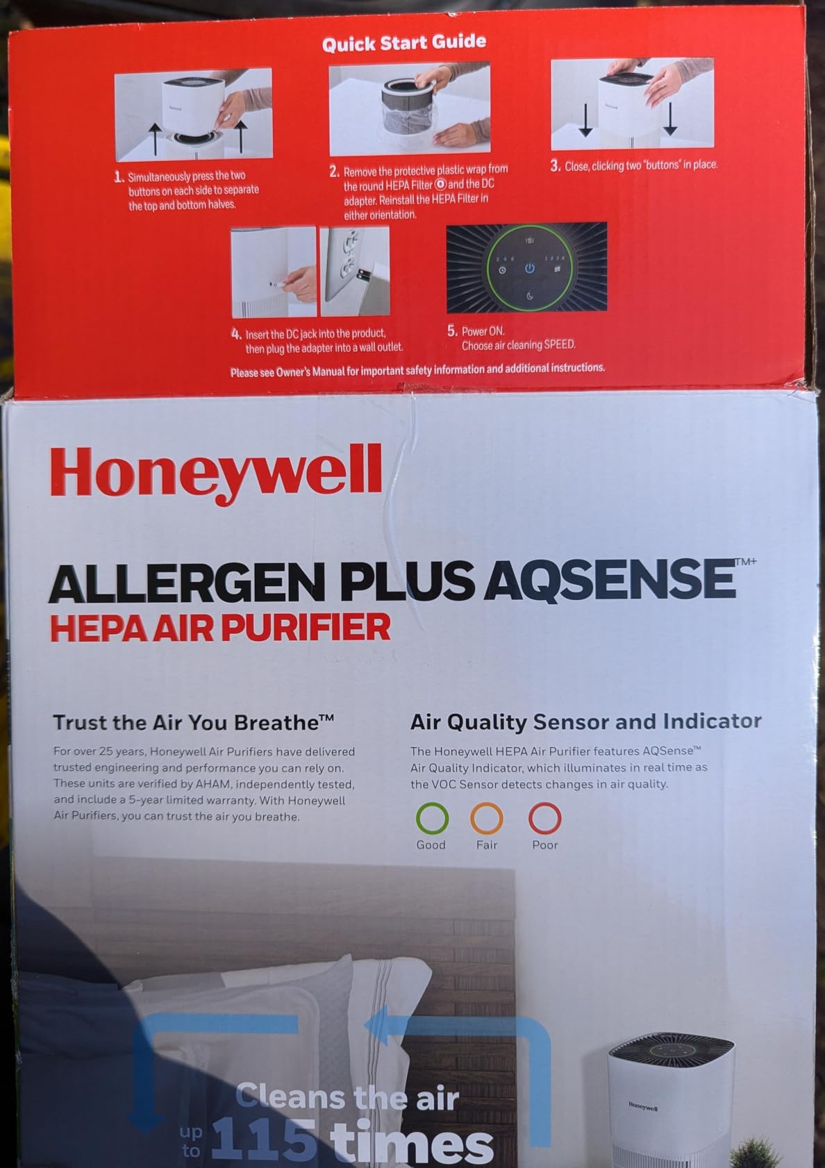 Honeywell Allergen Plus Compact Small Room HEPA Air Purifiers customer photo 1