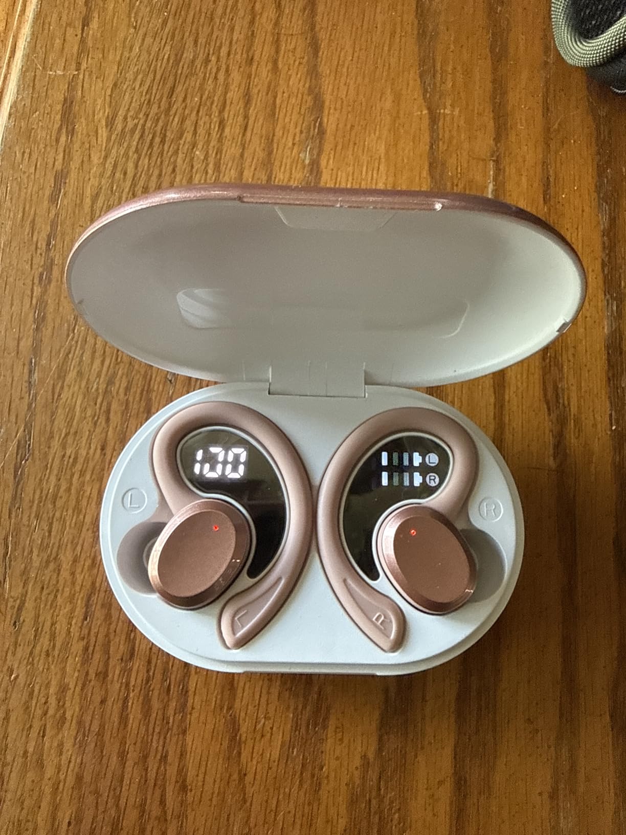 Wireless Earbuds Sport, Bluetooth 5.4 Headphones 3D Bass Hi-Fi Stereo Over Ear Buds, 60Hrs ENC Noise Cancelling Headset with Earhook, IP-X7 Waterproof Earphones Workout Running Gym for Android iOS customer photo 1
