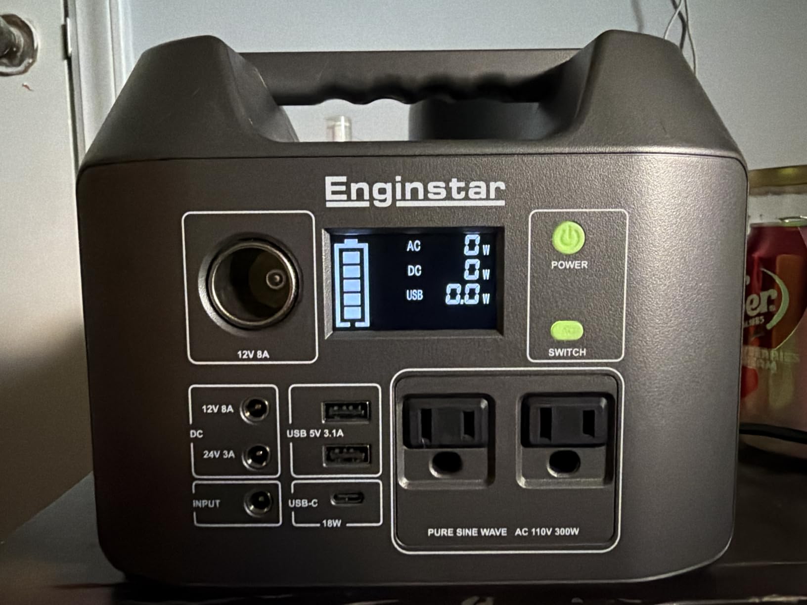 EnginStar 296Wh Portable Solar Generator, Pure Sine Wave Power Station | 110V Power Bank, 300W AC Outlet 80000mAh Lithium Battery Pack for Camping Outdoors Trip RV Hunting Vans Emergency customer photo 1
