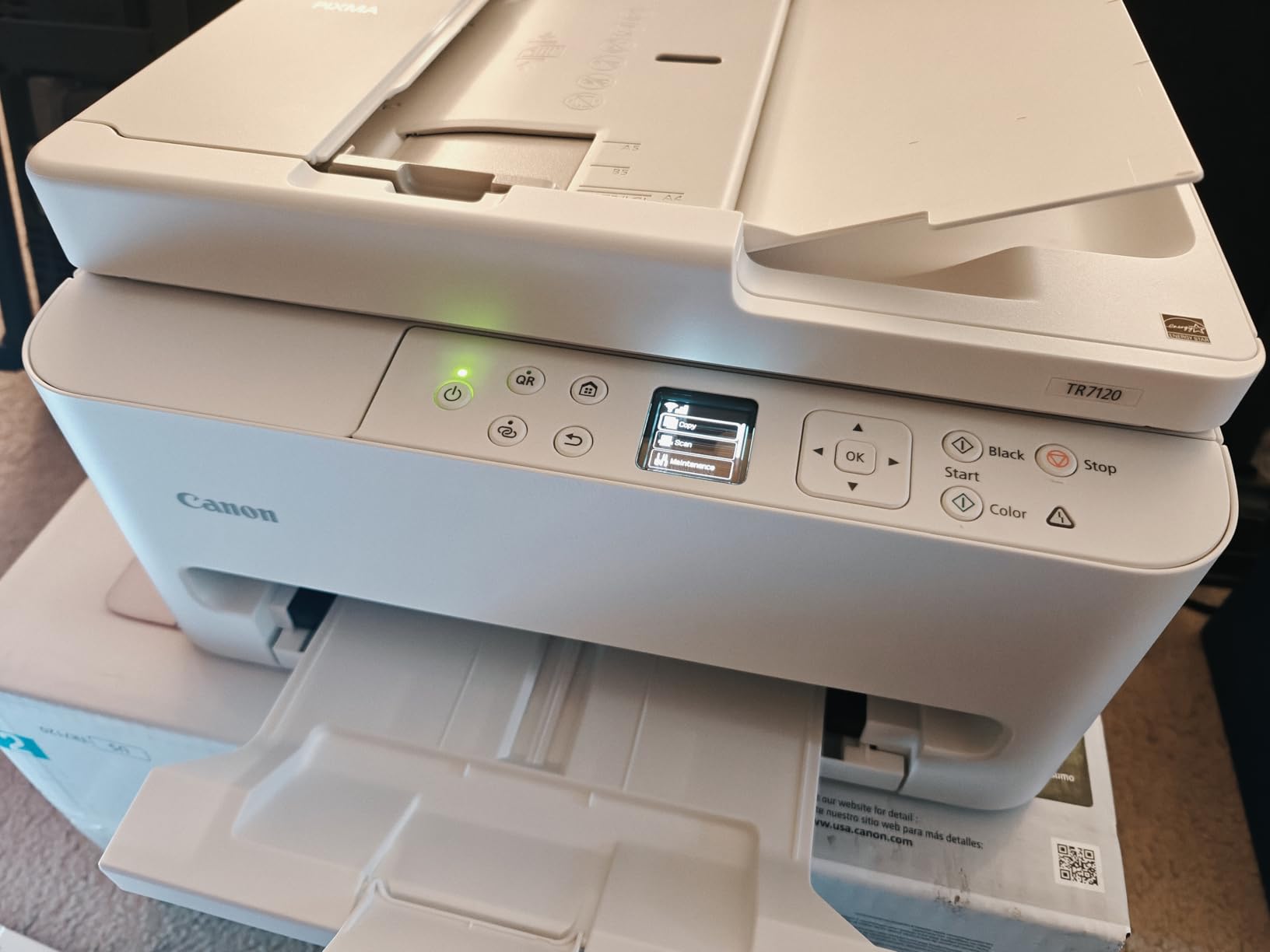 Canon PIXMA TR7120 Wireless Color Inkjet Printer, Duplex Printing, White - Home Printer with Copier/Scanner, Auto Document Feeder, Compact Design, Intuitive Control Panel customer photo 1