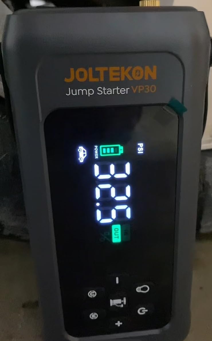 Car Battery Jump Starter with Air Compressor 4500A 150PSI, Car Jumper Starter Portable (9L Gas/8L Diesel), Jump Box Car Battery with Auto-Shutoff Tire Inflator, Jumper Cables and Light customer photo 1