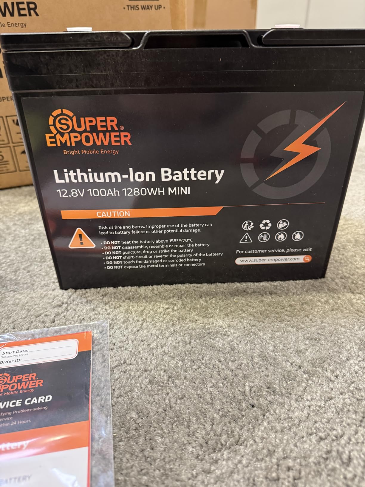12V 100Ah LiFePO4 Battery, Group 24 Deep Cycle RV/Trolling Motor Battery customer photo 2