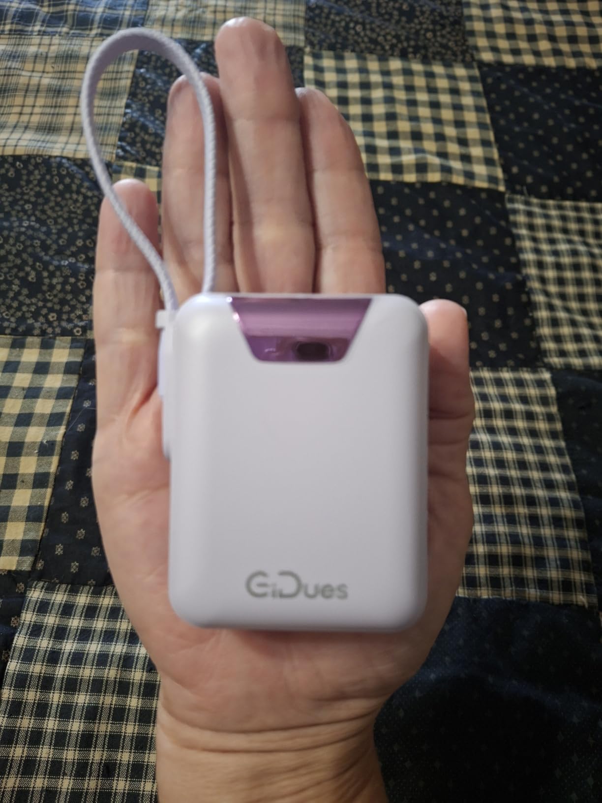 M1 Mini Portable Charger, 10000mAh Ultra-Compact Power Bank, 22.5W PD Fast Charging, Tpye-C Built-in Cable, Small External Battery Pack for iPhone, Samsung, Android iPad (Pink) customer photo 1