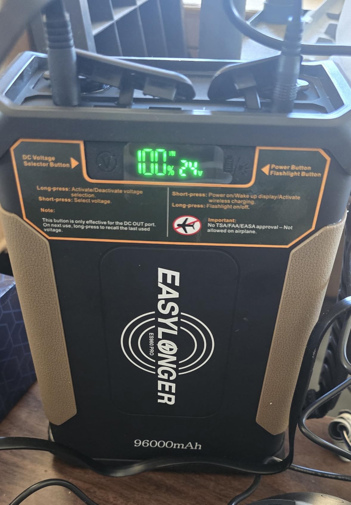 EASYLONGER CPAP Battery Backup ES960, 297.6Wh LiFePO4 Battery Pack customer photo 2