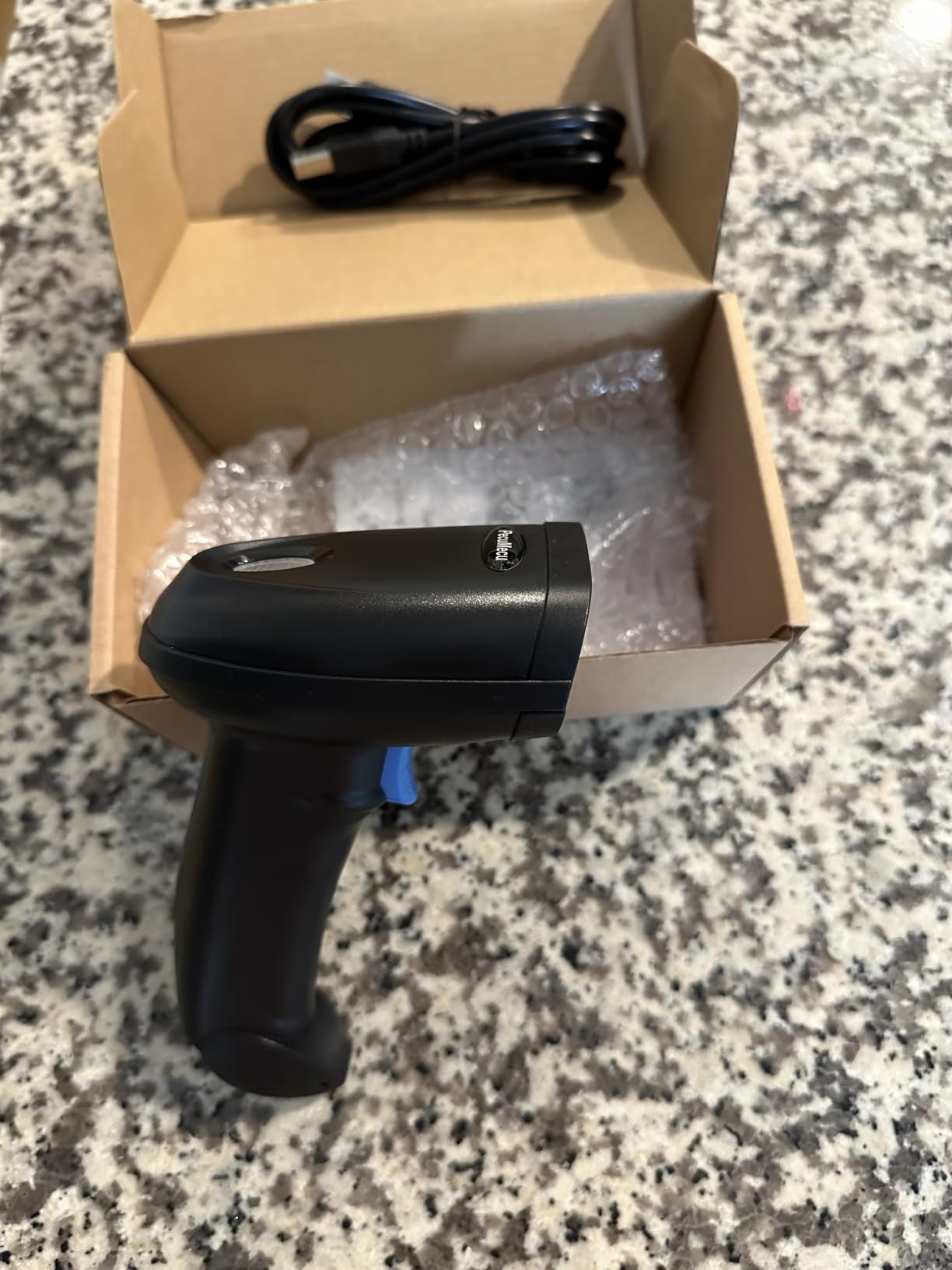 Bluetooth 1D&2D Barcode Scanner, 3-in-1 Bluetooth & USB Wired & 2.4G Wireless QR Barcode Reader, PDF417 Data Matrix Handheld Bar Code Scanner Work with Windows, Android, iOS (TM-10B) customer photo 2