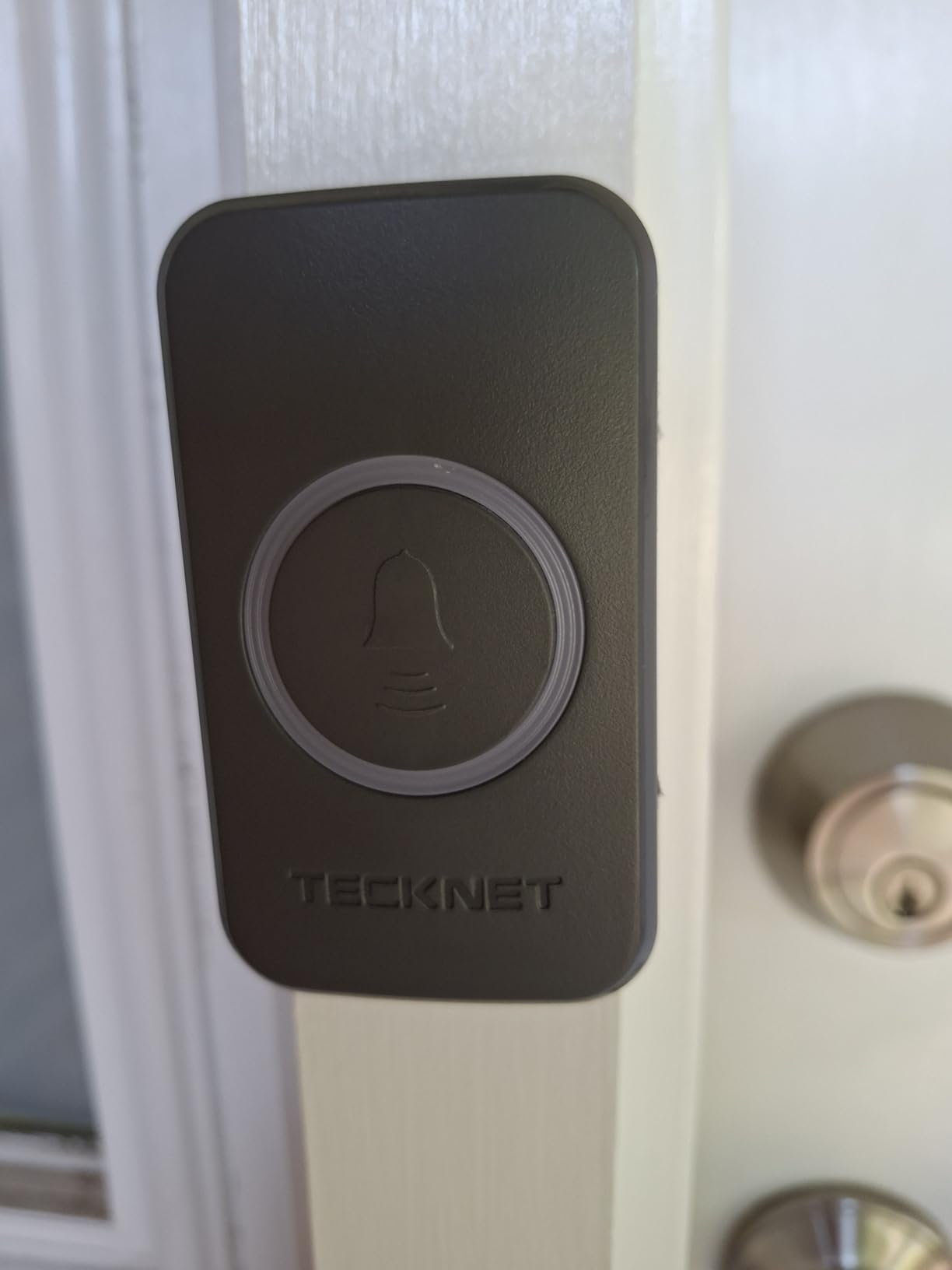 TECKNET Wireless Doorbell, Door Bell 0-120dB, Battery-Powered 1300 ft Range, Classroom Doorbells IP66 Waterproof, 60 Chimes & 5 Volume Levels, RGB Light for Home Kids Classroom Hearing Impaired, black customer photo 1