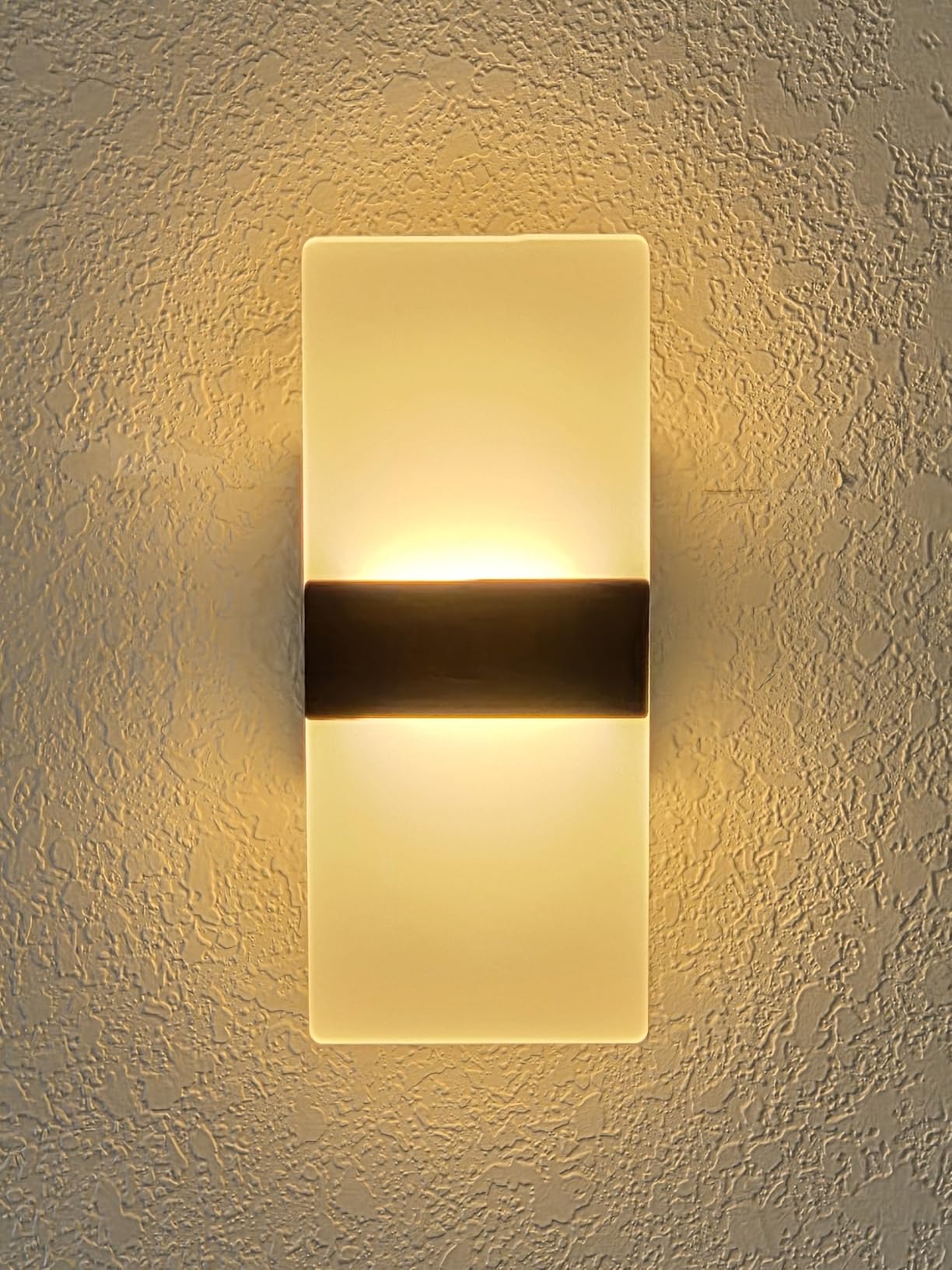 Modern LED Wall Sconce, Dimmable Indoor Wall Light, 5CCT 2700K-5000K Adjustable, Hardwired Acrylic Wall Lights for Living Room Bedroom Bathroom Hallway, 12 Inch, Black, Damp Rated, ETL customer photo 1