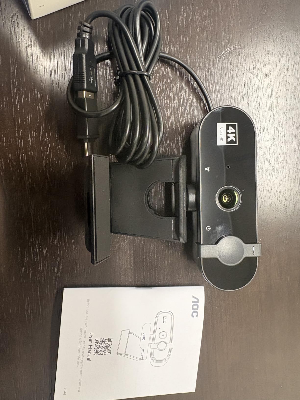 AOC 4K Webcam for PC, Streaming Computer Camera with Noise-Canceling Mic customer photo 2