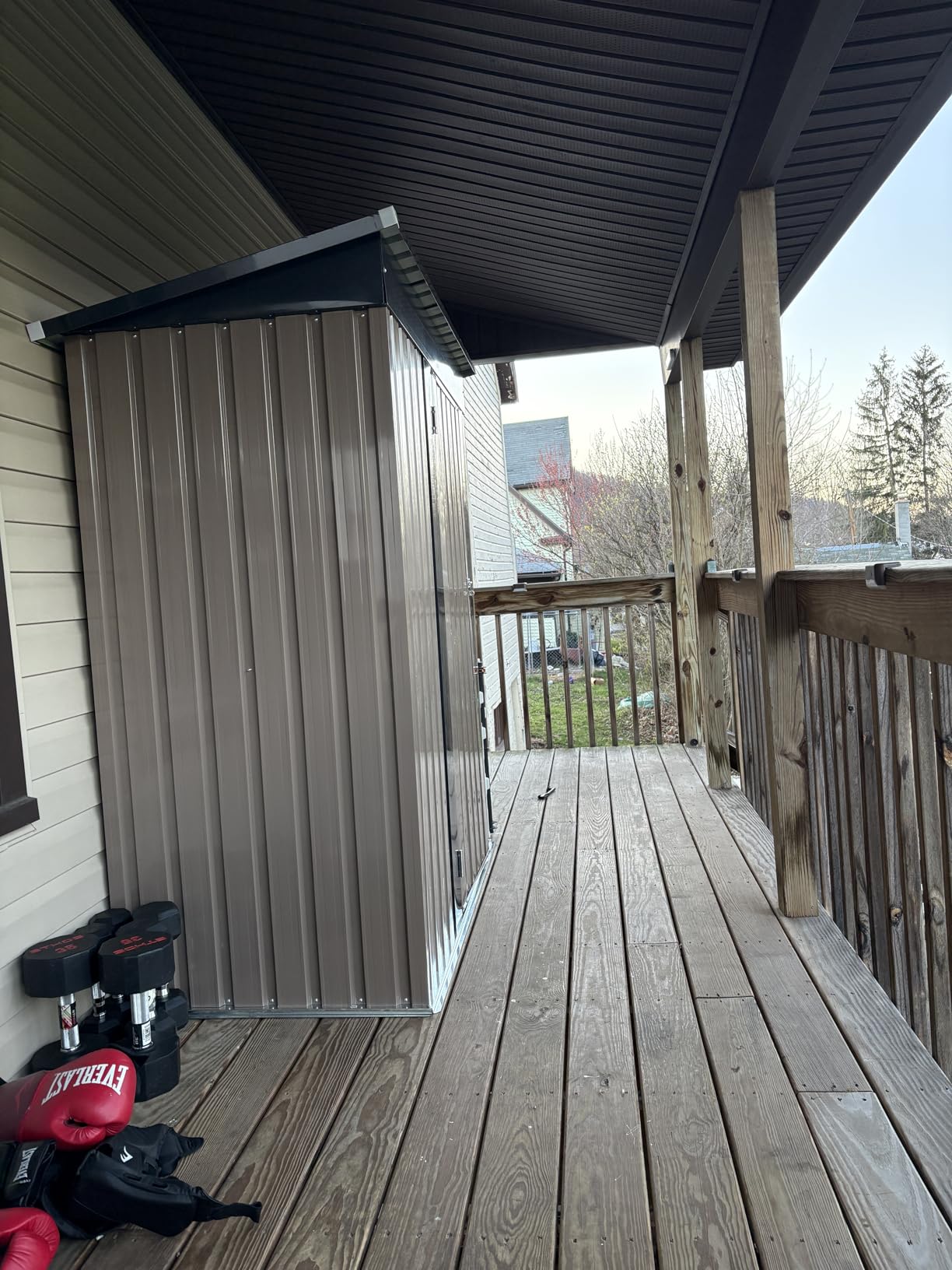 Greesum 10x8FT Outdoor Storage Shed Utility Tool Shed Gray customer photo 1