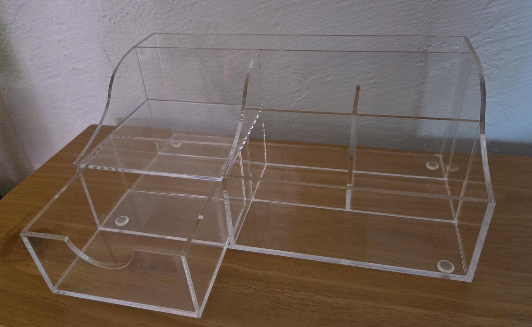 HBlife Acrylic Desk Organizer with Drawer, Pen & Pencil Holder, Multifunctional Desktop Caddy for Office Supply and Organization (Clear) customer photo 1