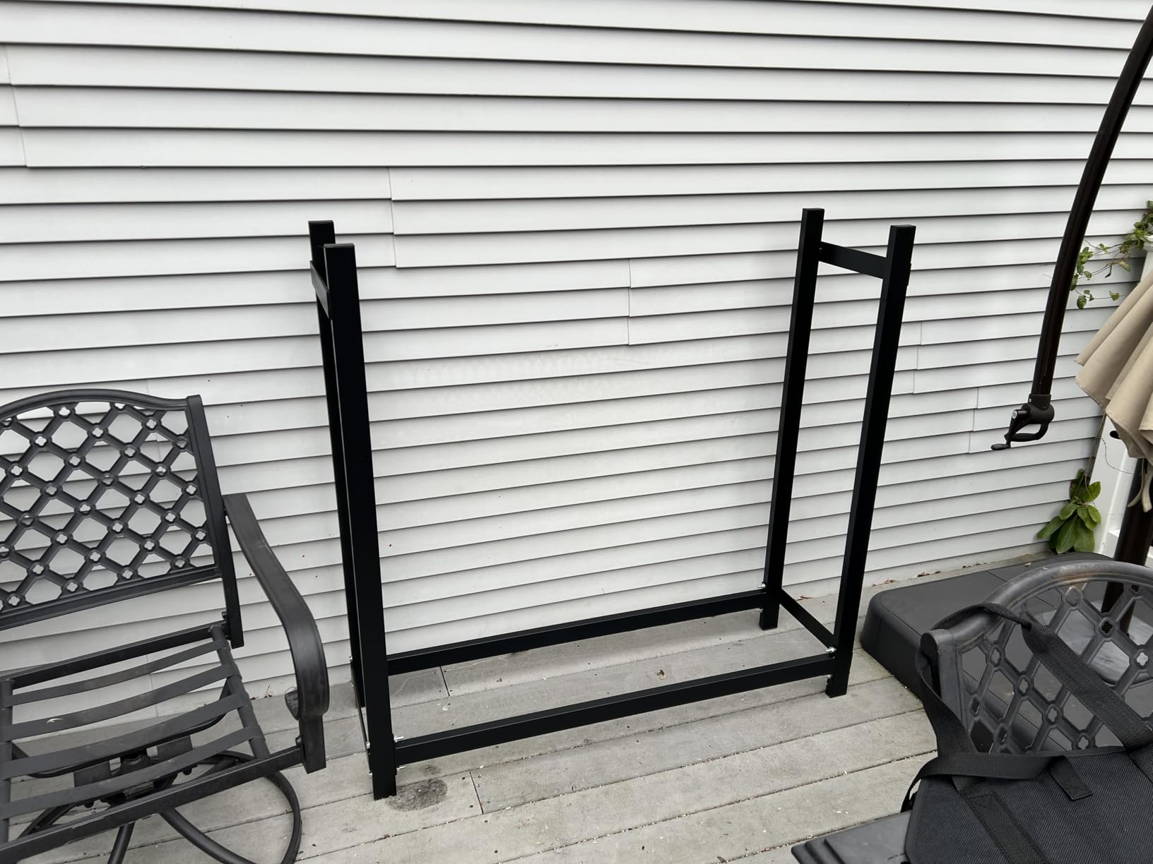 WALMANN Heavy-Duty 8 ft Firewood Rack with Cover & Firewood Carry Bag customer photo 1