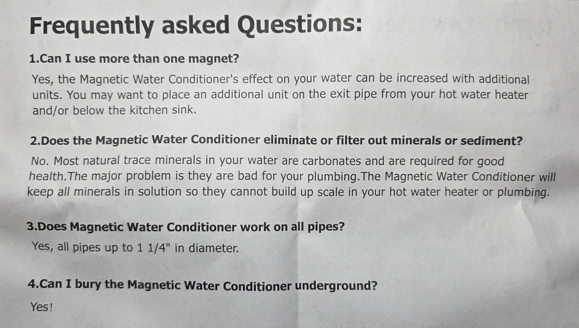 Magnetic Water Softener & Conditioner – Salt-Free Water Descaler for Hard Water Treatment | Easy Install, Eco-Friendly Water Softener System for Home & Apartment Plumbing customer photo 1