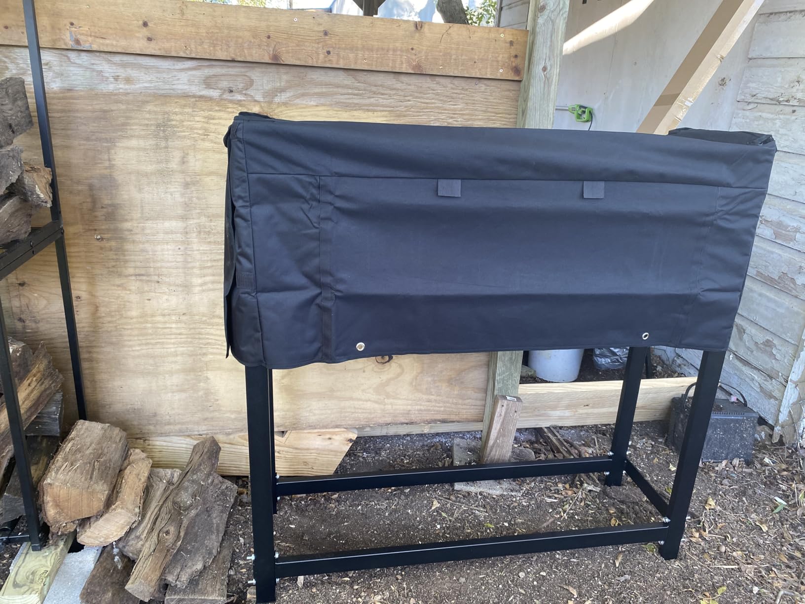 Ultrawall 8ft Heavy Duty Firewood Rack with Waterproof Cover customer photo 1