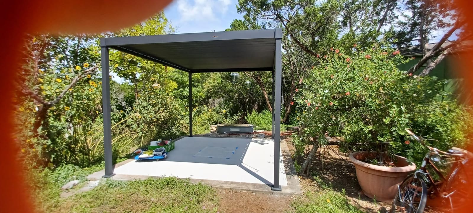 MIRADOR 80S 10'x10' Metal Louvered Pergola with 10FT Shade Screen for Outdoor,Deck,Lawn,Garden,Backyard and Patio,Charcoal customer photo 1