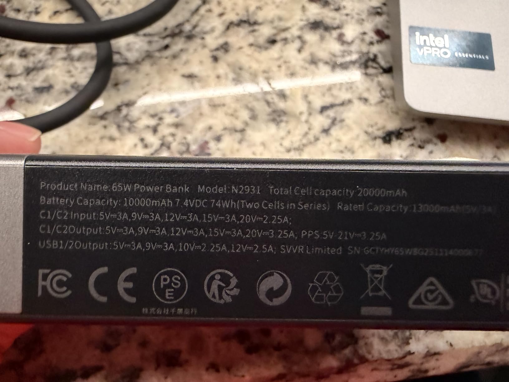 NOBIS Portable Charger 20000mAh 65W Power Bank Fast Charging customer photo 2
