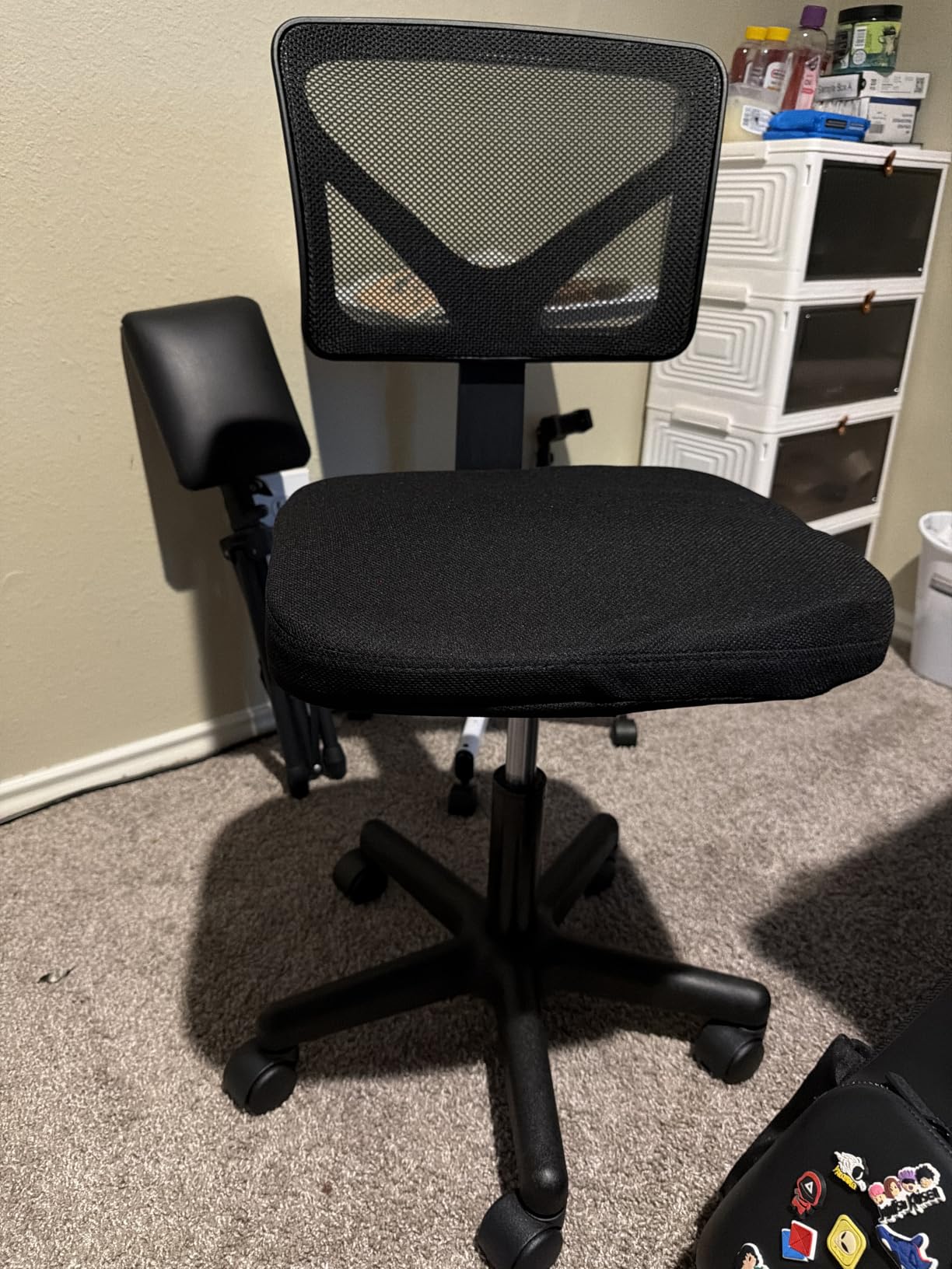 DUMOS Armless Small Desk Chairs, Ergonomic Home Office Mesh Chairs customer photo 1