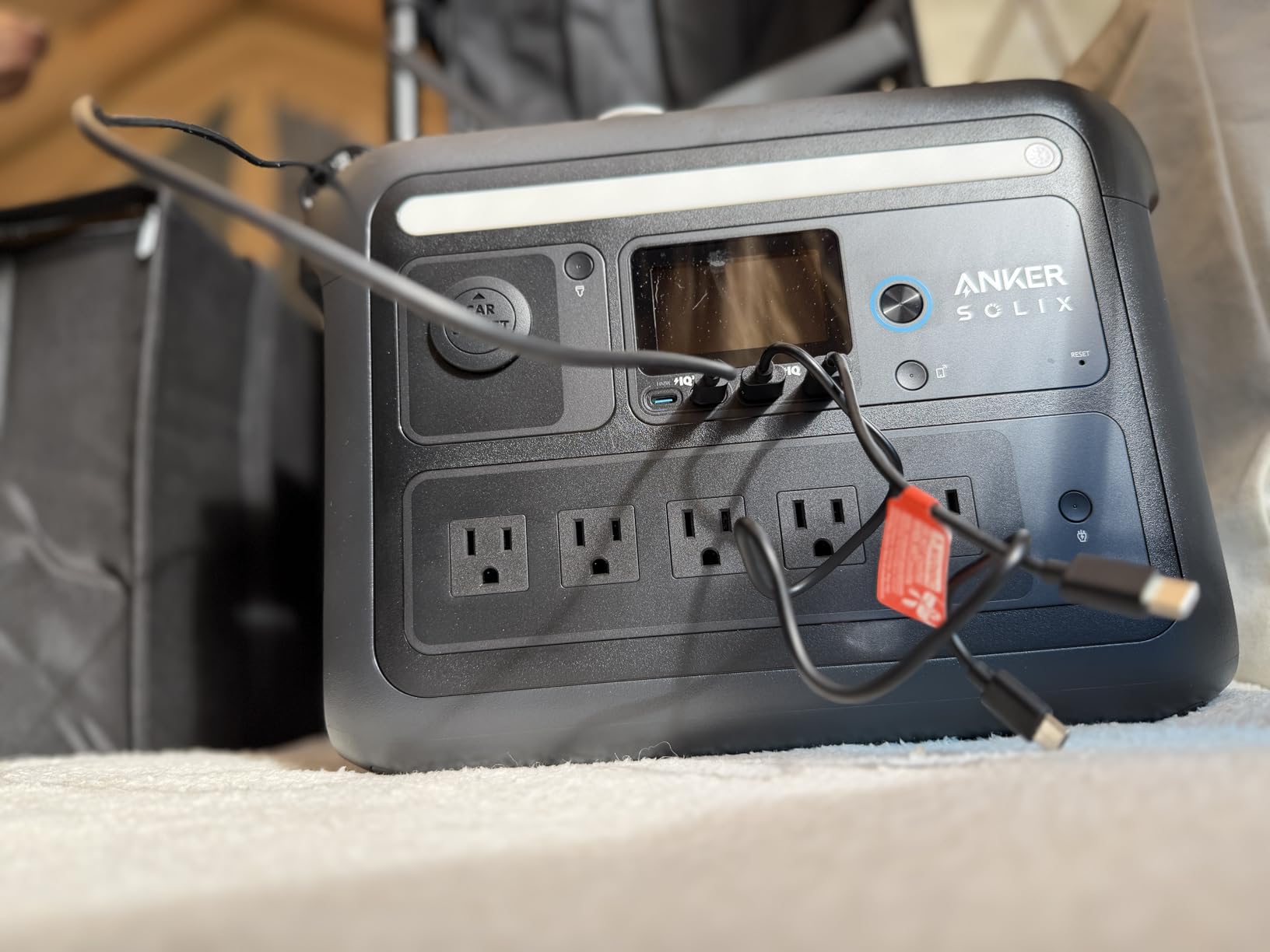 Anker SOLIX C800X Portable Power Station and 100W Solar Panel, 768Wh | 1,200W (Peak 1,600W) Solar Generator with Built-In LED Light, 768Wh LiFePO4 Battery, for RVs, Road Trips, and Emergency Use customer photo 1