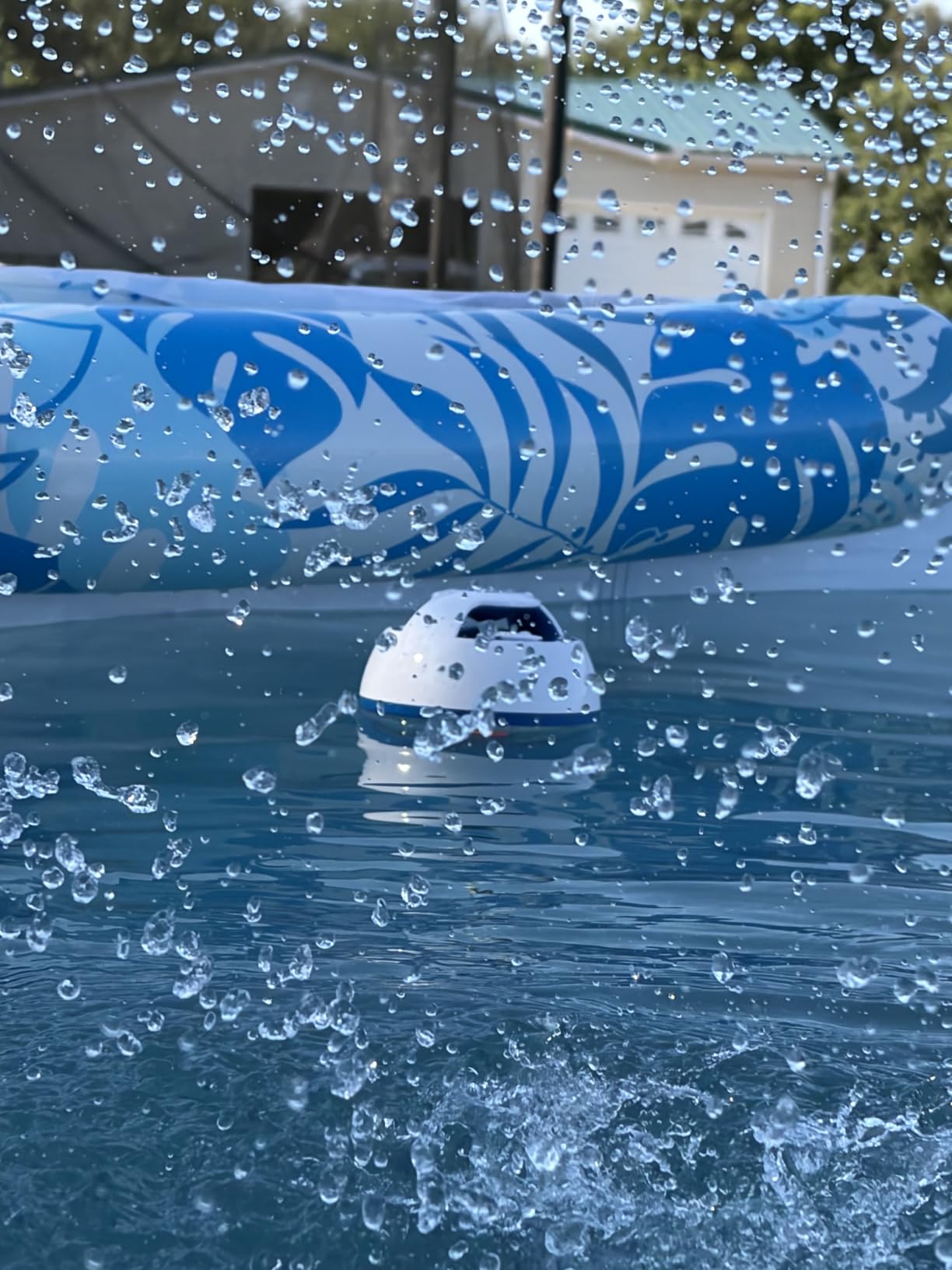 Luxfero Floating Bluetooth Pool Speaker with RGB Lights, Hot Tub Speaker customer photo 1