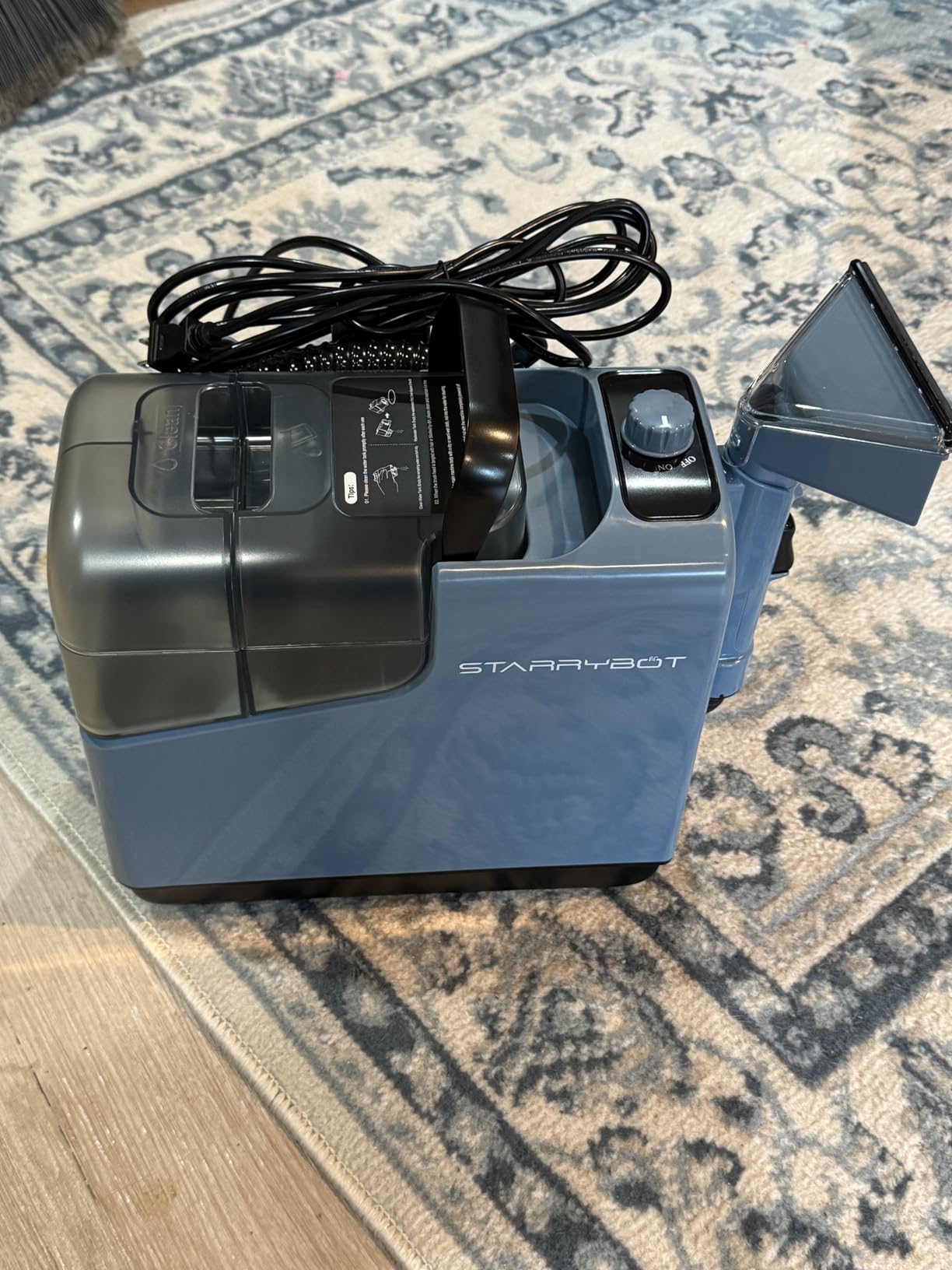 Starrybot Portable Carpet Cleaner with Steam, 18Kpa Spot Cleaner(Gray) customer photo 1