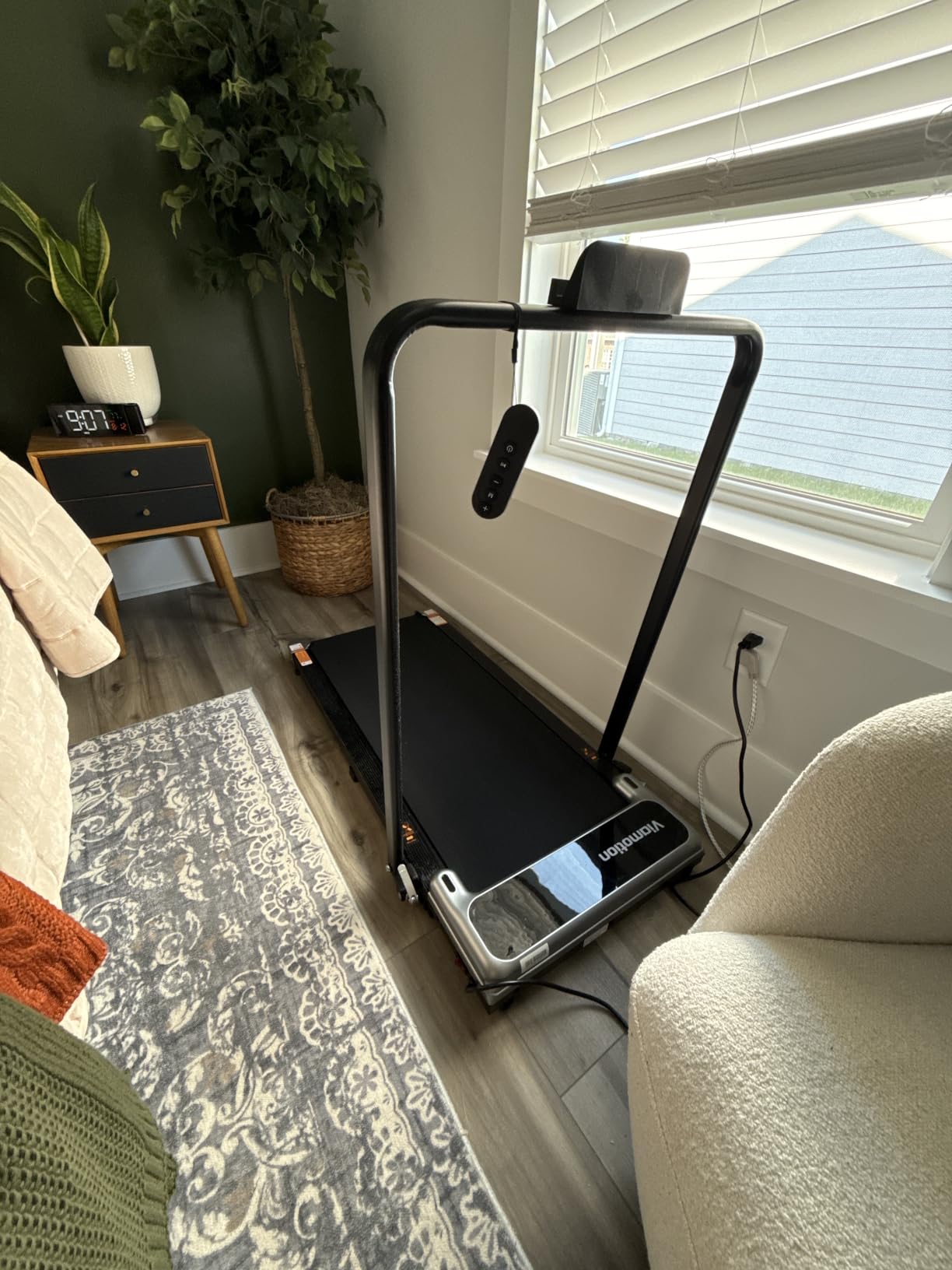 Walking Pad Treadmill for Home, Walking Pad with Incline and Handle Bar | Sturdy Foldable Handles Walking Pad with LED Display, Portable Quiet Under Desk Treadmills for small space at home office customer photo 2