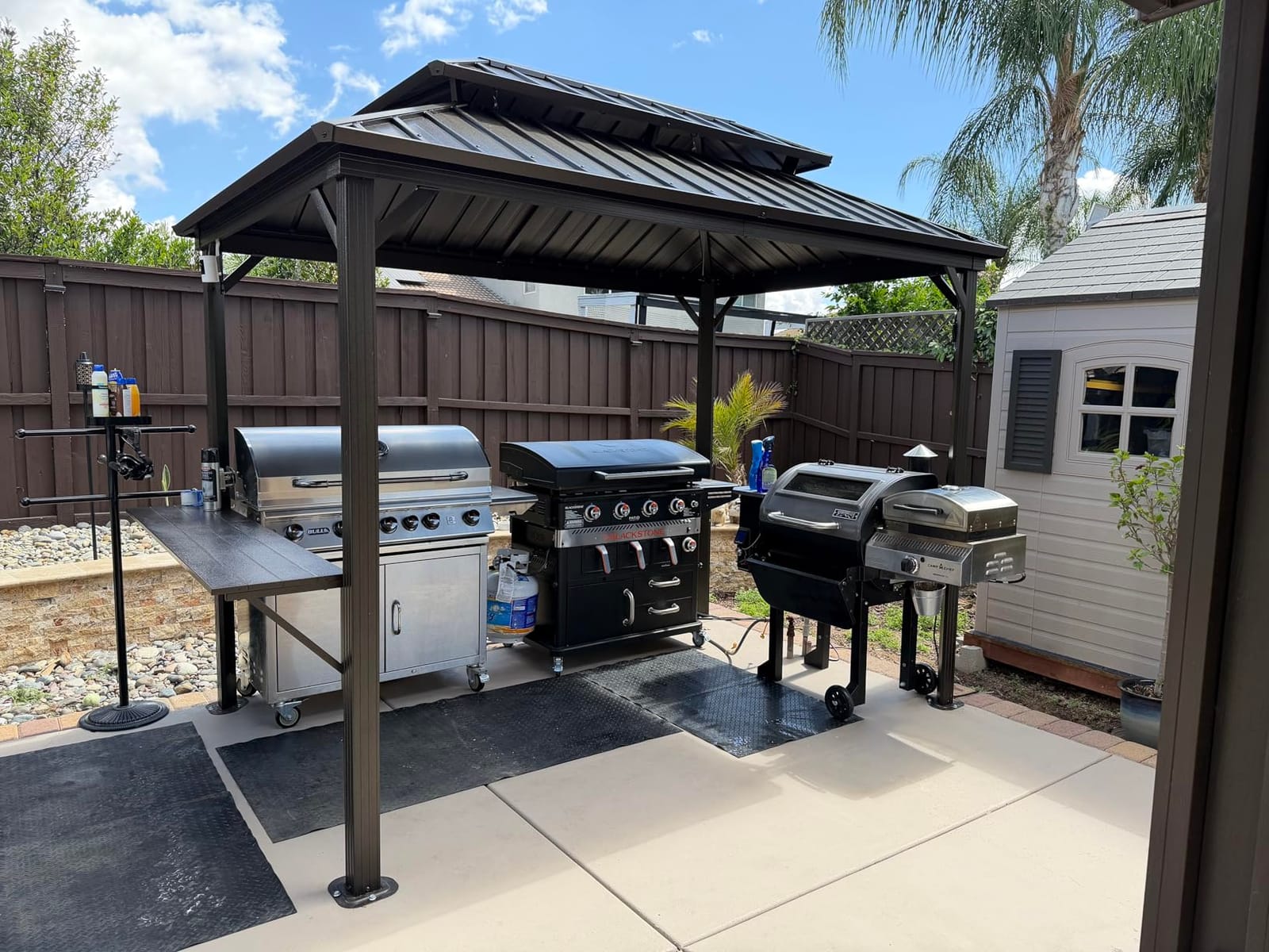 PURPLE LEAF Outdoor Hardtop Gazebo 12' X 16' Solarium Double Roof Bronze customer photo 1