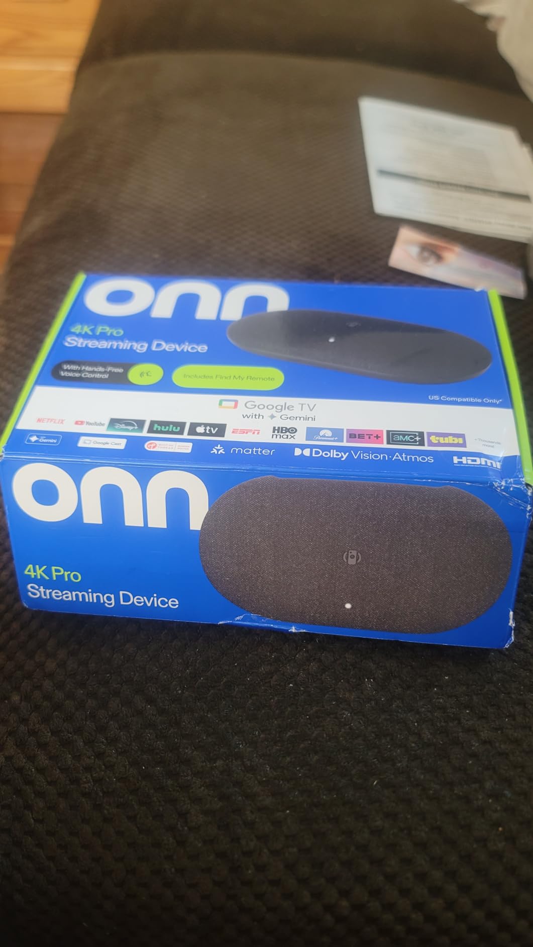 onn 4K Pro Streaming Device, Google TV with Gemini - Ultra-Fast Streaming, 4K UHD, 32GB Storage, 3GB RAM, Dolby Vision & Atmos customer photo 1
