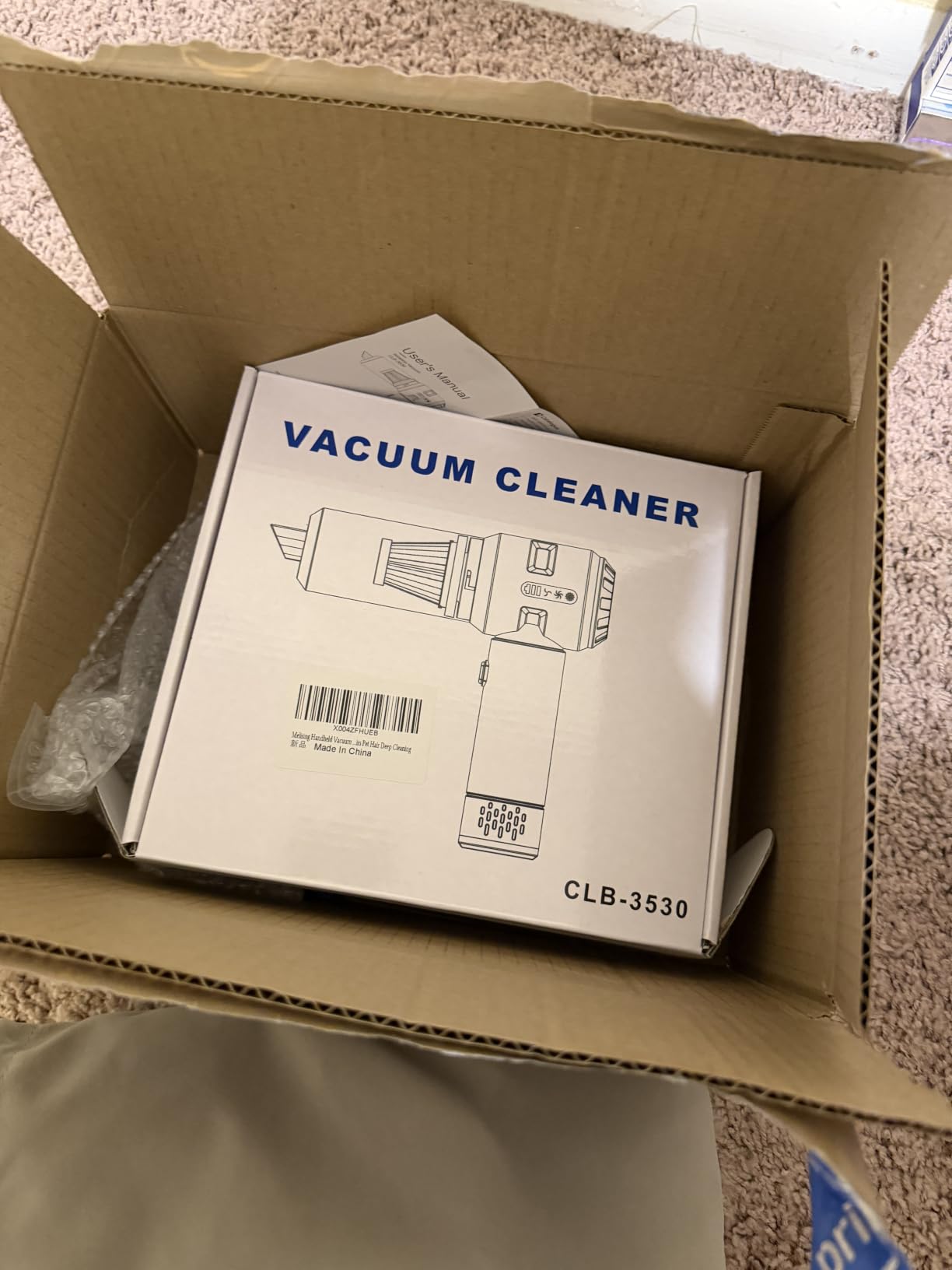 Handheld Vacuum Cleaner Cordless, 23000Pa Powerful Car Mini Vacuum Cleaner, Rechargeable Portable Lightweight dust Catcher for Home Car Carpet Stairs Pet Hair Deep Cleaning(Black-Gold). customer photo 1