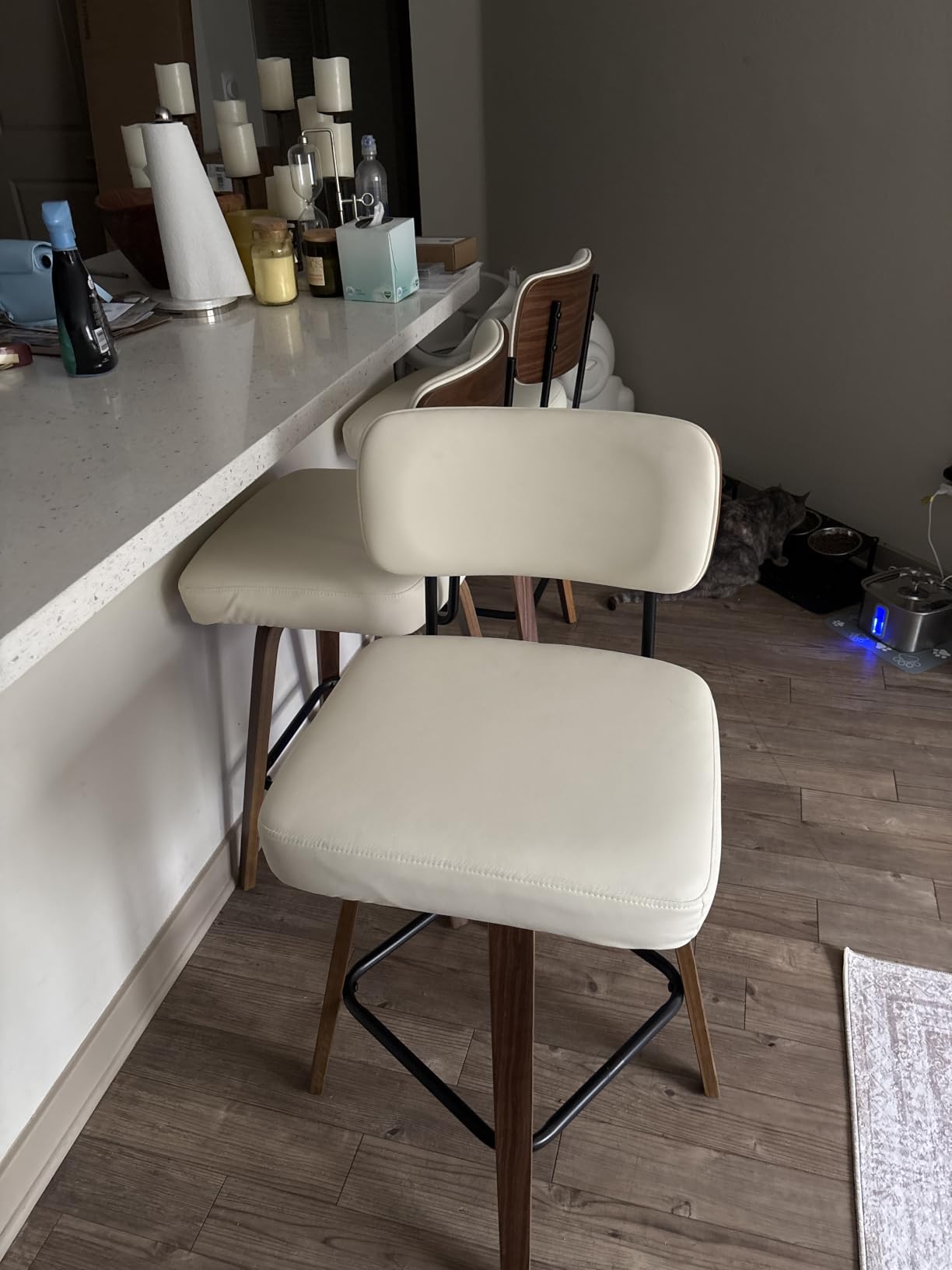 Swivel Bar Stools Set of 4, 26