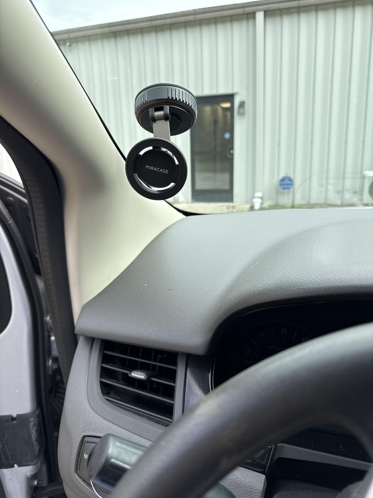 Miracase for MagSafe Car Mount [3600gf Strong Magnet & 89+LBS Suction Base] Vacuum Magnetic Phone Holders for Your Car, 360 Adjustable Dashboard & Windshield Mount with Dash Accents for All Smartphones customer photo 1
