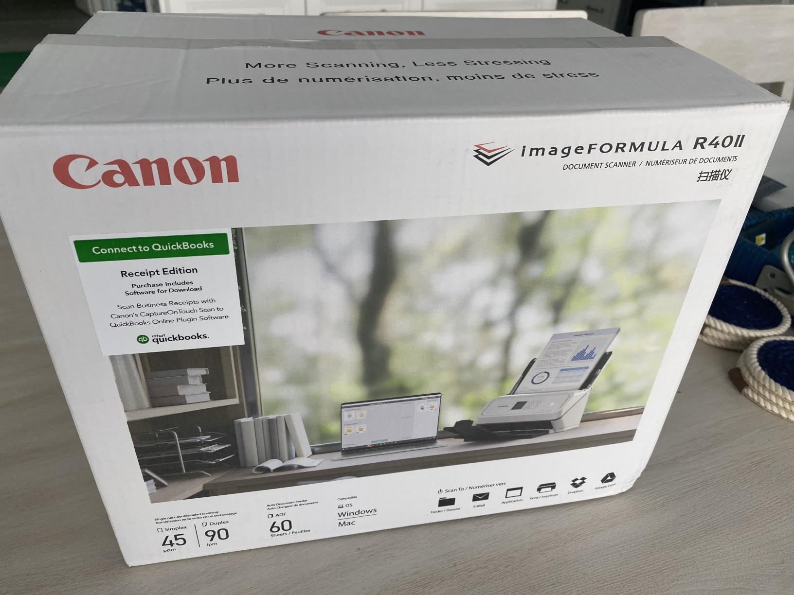 Canon imageFORMULA R40II Office Document Scanner - Duplex Scanning, Easy Setup, Scans a Wide Variety of Documents, Scans to Cloud customer photo 1