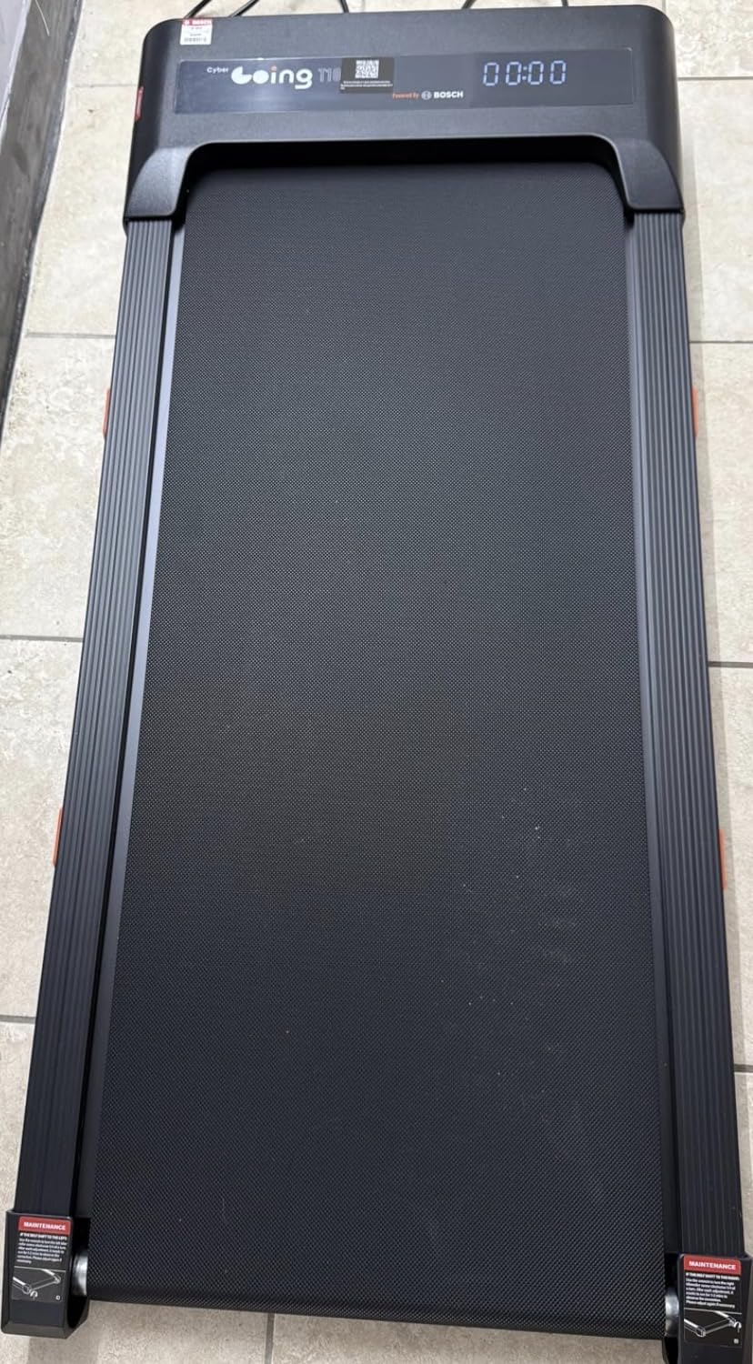 Cybergoing T10 Walking Pad Treadmill Powered By Bosch, Under Desk Treadmill, Fixed 7% Manual Incline, Up to 4 MPH, 2.5HP, 300lb Capacity, App + Remote, 15
