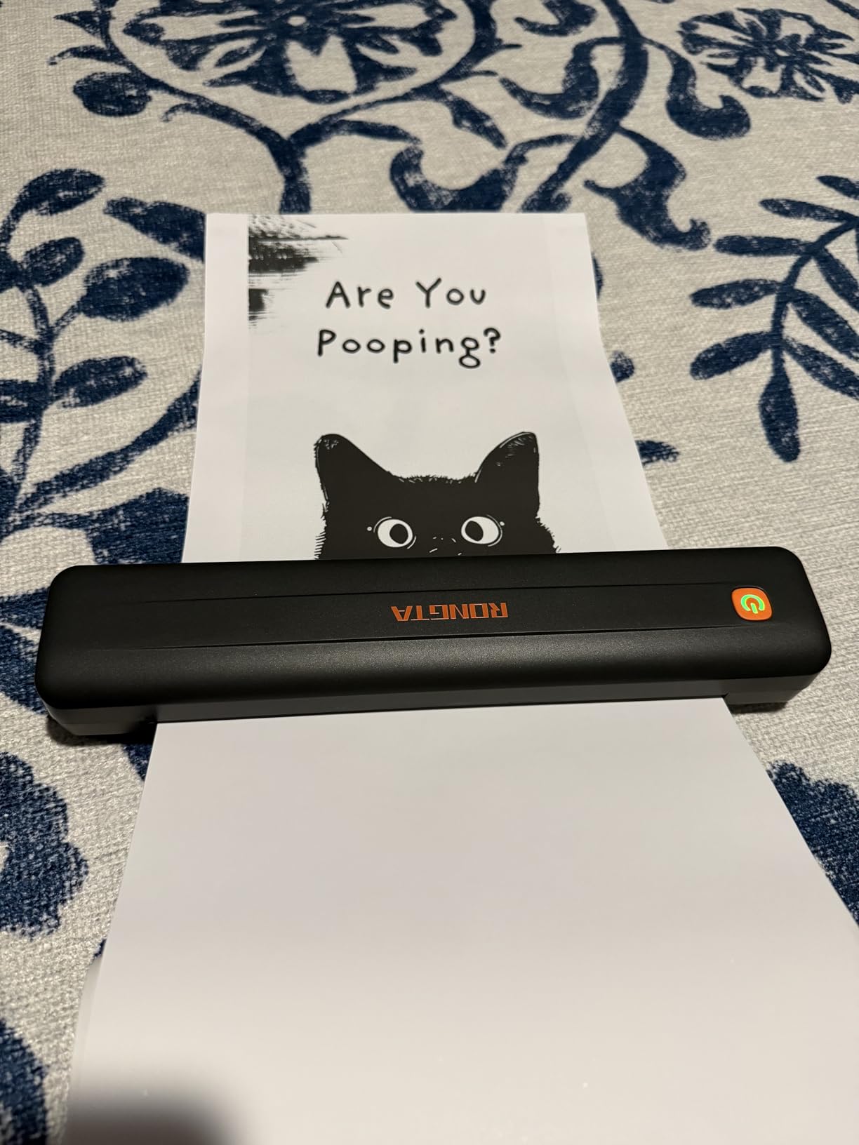 Rongta Thermal Portable Printers Wireless for Travel, Bluetooth Mobile Printer, Inkless Printer for School/Office/Home Use, Compatible with Android,iOS & Laptop (Black) customer photo 1