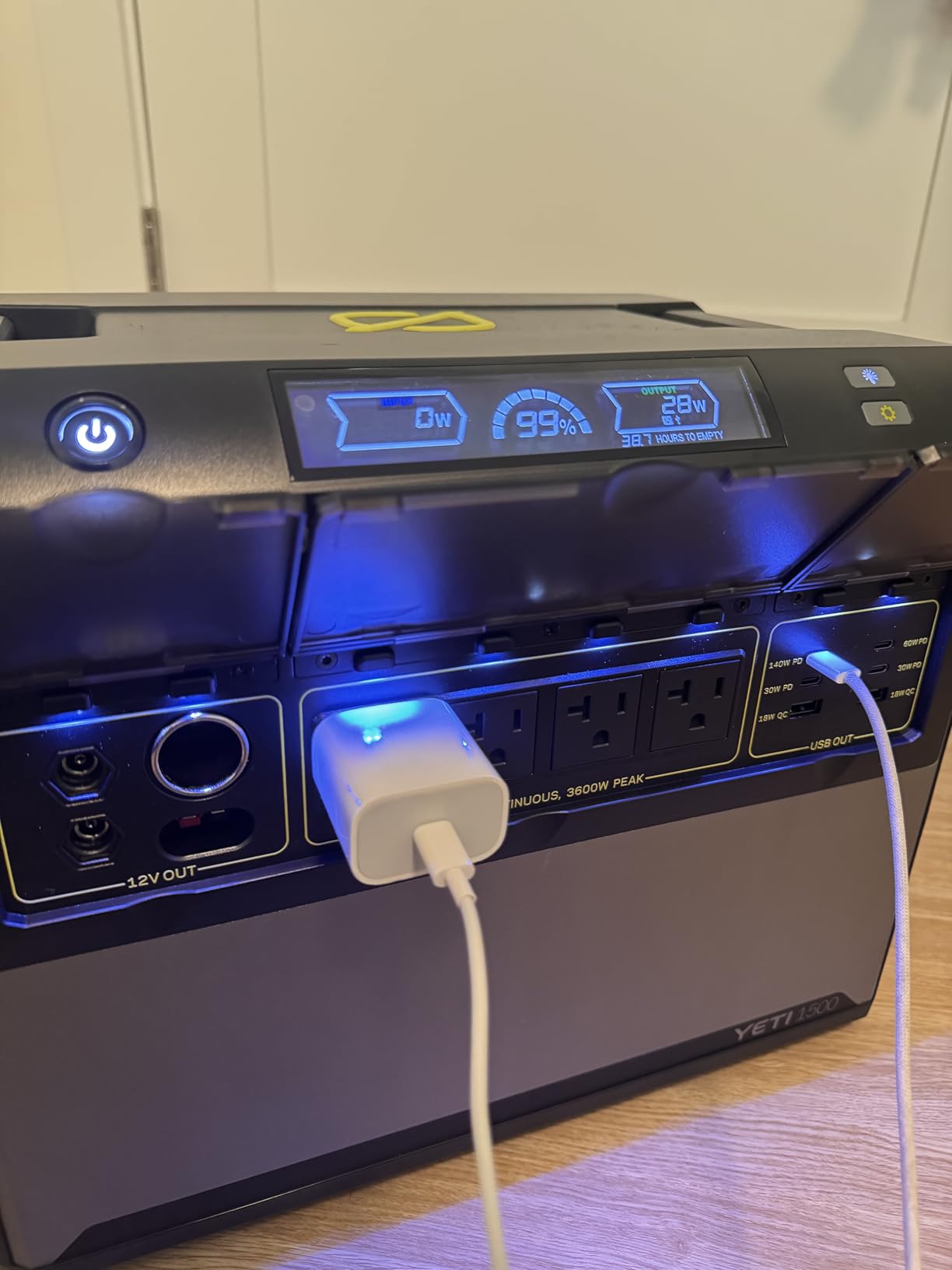 Goal Zero Yeti 1500 Portable Power Station, Solar Generator Ready, LiFePO4 | 2,000W Inverter with 3,600W Surge, 0-80% Recharge Under 1 Hour, 4,000-Cycle/10-Year Lifespan, IPX4 Weather Resistant customer photo 1