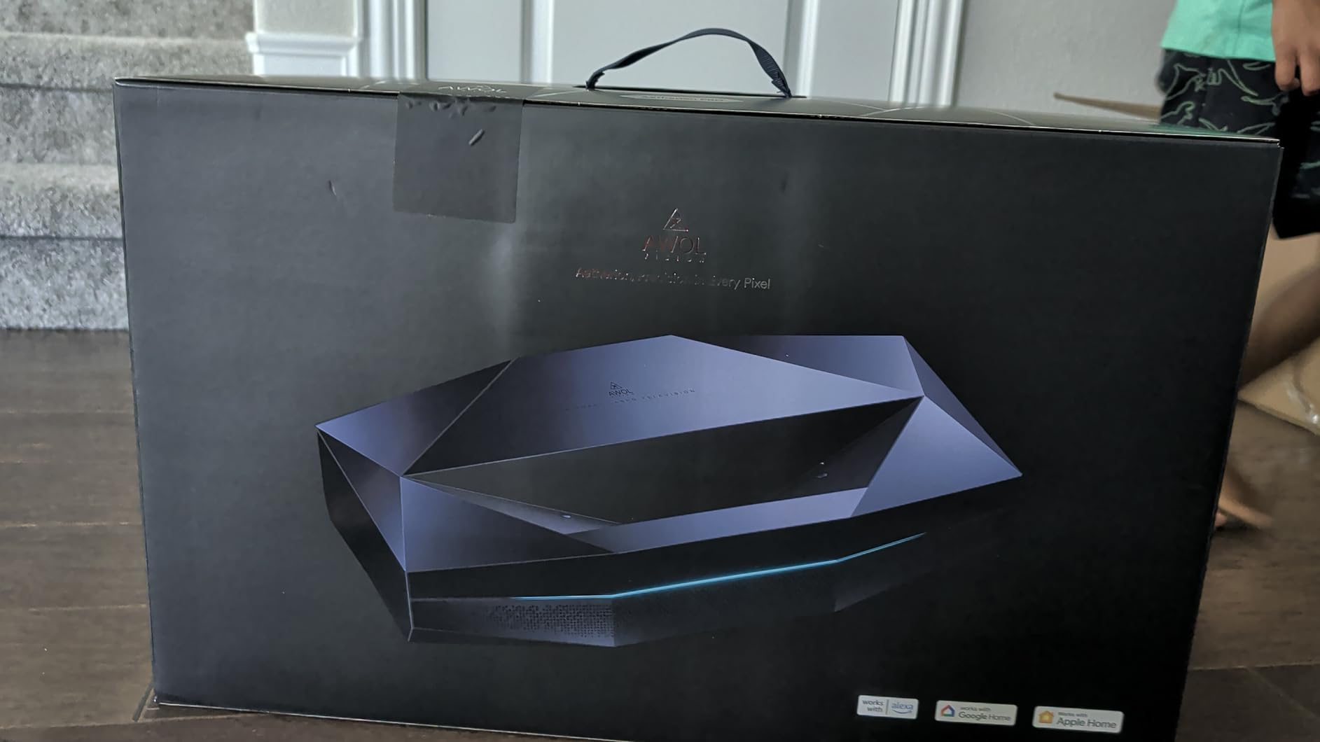 AWOL Aetherion Pro 4K Projector, 2600 ISO Lumens Short Throw, Google TV, PixelLock™ Clarity, 6000:1 Native Contrast UST Projector, Anti–RBE, 4K 200
