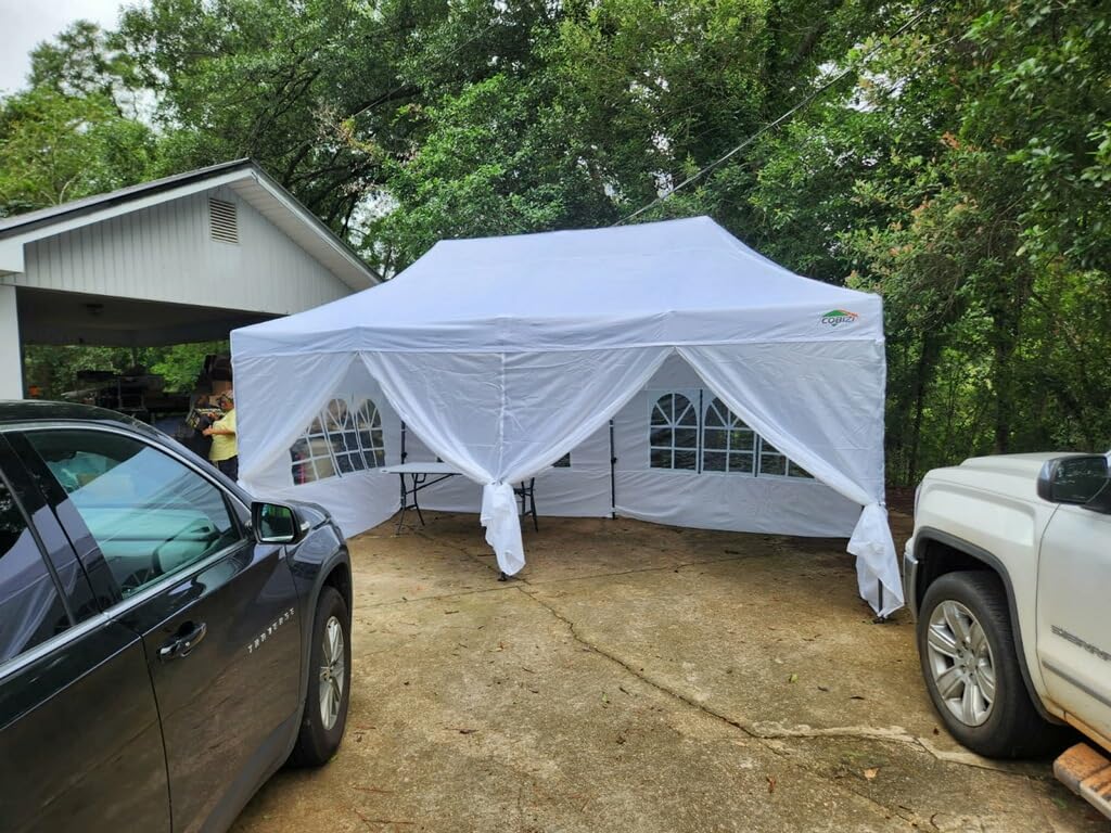 COBIZI 10x20 Heavy Duty Pop Up Canopy Tent with Sidewalls, Easy Up Canopy customer photo 1