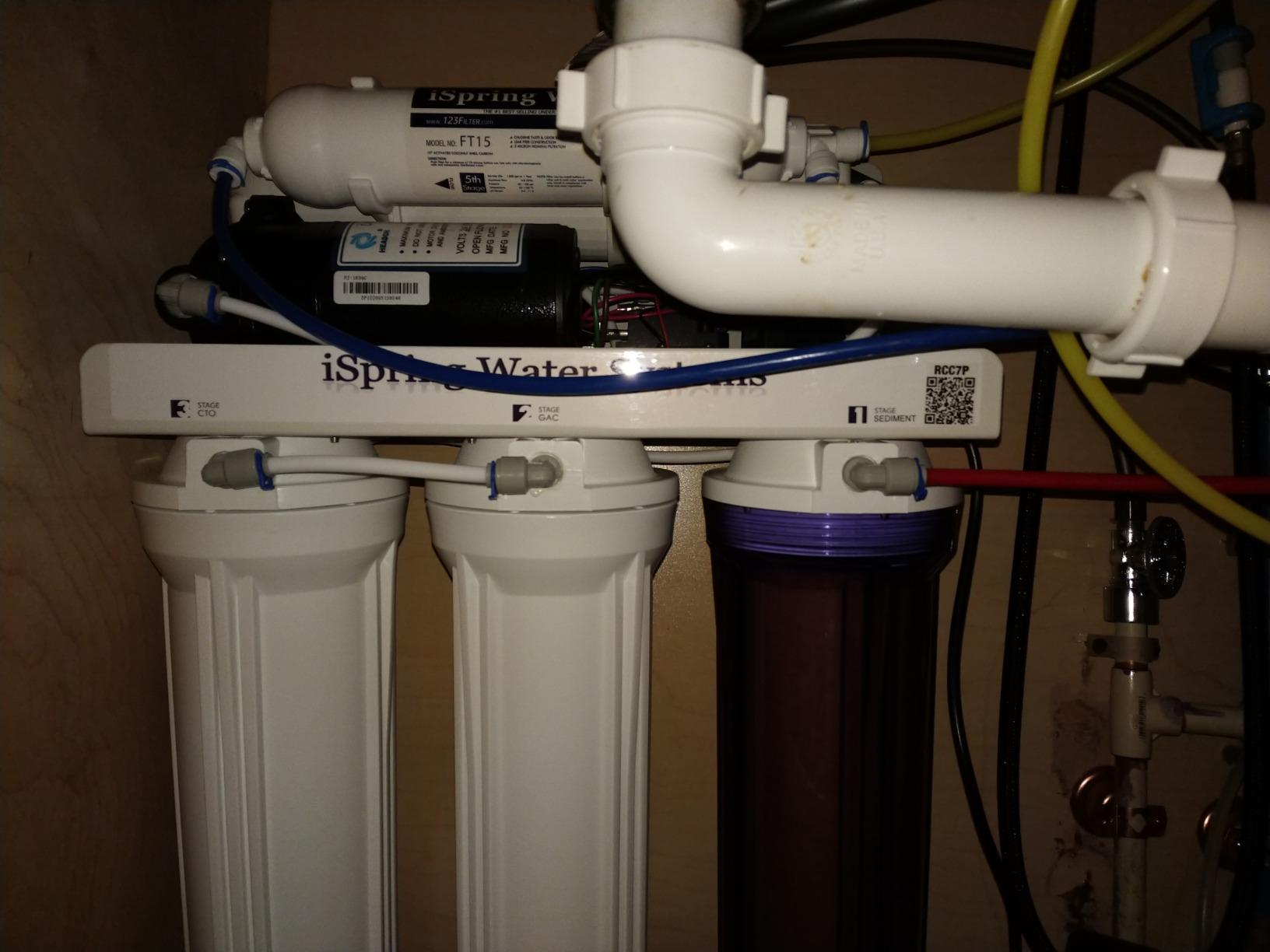 iSpring RO5004F-AK UV Alkaline Reverse Osmosis Water Filter, SGS Tested PFAS and TDS Reduction, 500 GPD Tankless Remineralization RO System Under Sink, Filter Life Monitor, 2:1 Pure to Drain customer photo 2