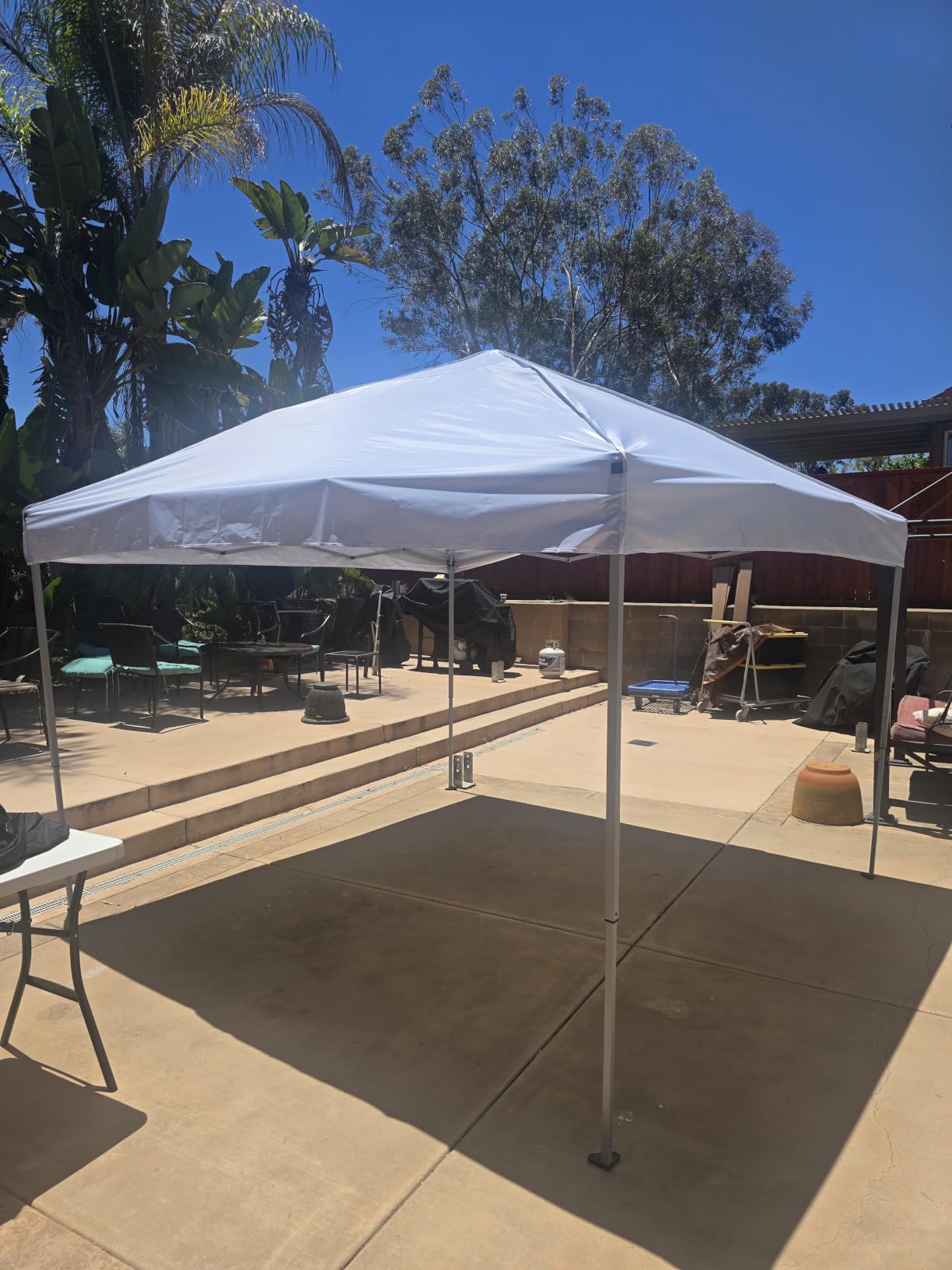 SANWAY 10x10 Pop Up Canopy Tent, One Push One Person Setup, Silver White customer photo 2
