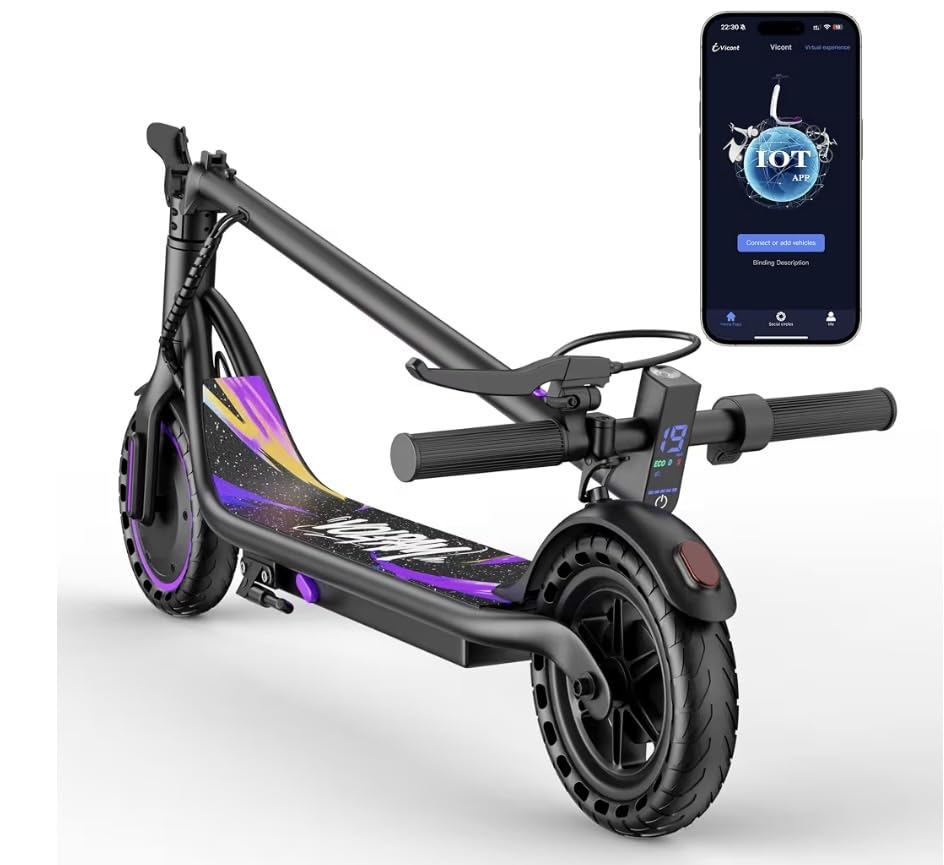 VOLPAM Electric Scooter, 350W/500W Motor, 21/28/40 Miles Long Range | 19 MPH Max Speed, 8.5