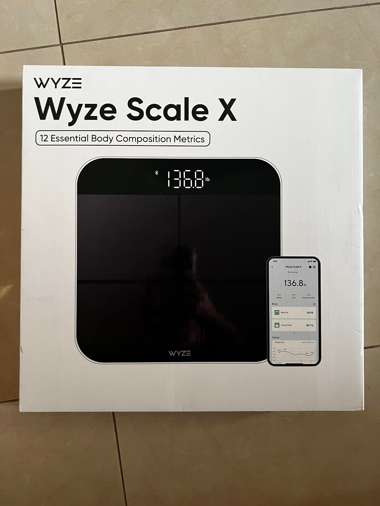 Wyze Smart Scale BodyScan with Handle, Bluetooth, 400 lbs, Black | Scale for Body Weight, BMI, Body Fat & Muscle Mass, 400 lbs Capacity customer photo 2