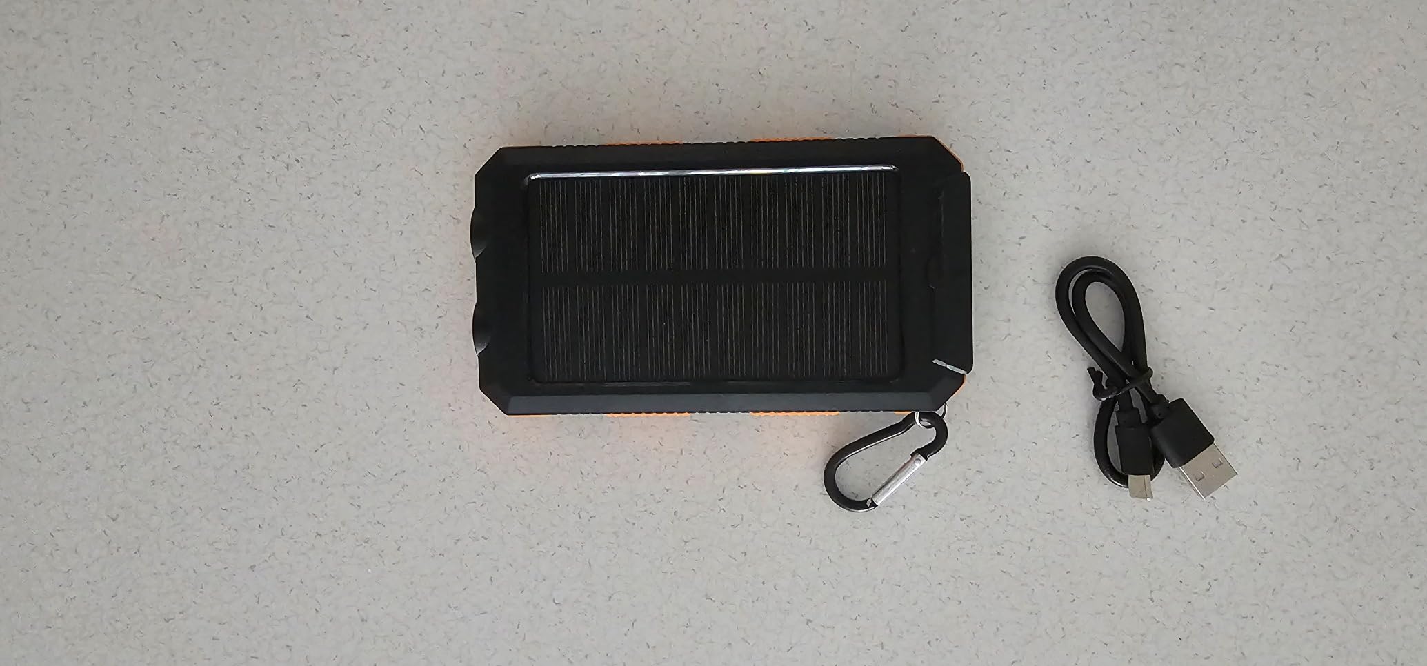Durecopow Solar Charger Power Bank 20,000mAh, Portable Charger, 4 Cables 3 Ports Fast Charging External Battery Pack with USB C for Cell Phones, Solar Panel Charger with Dual Flashlight for Camping customer photo 2