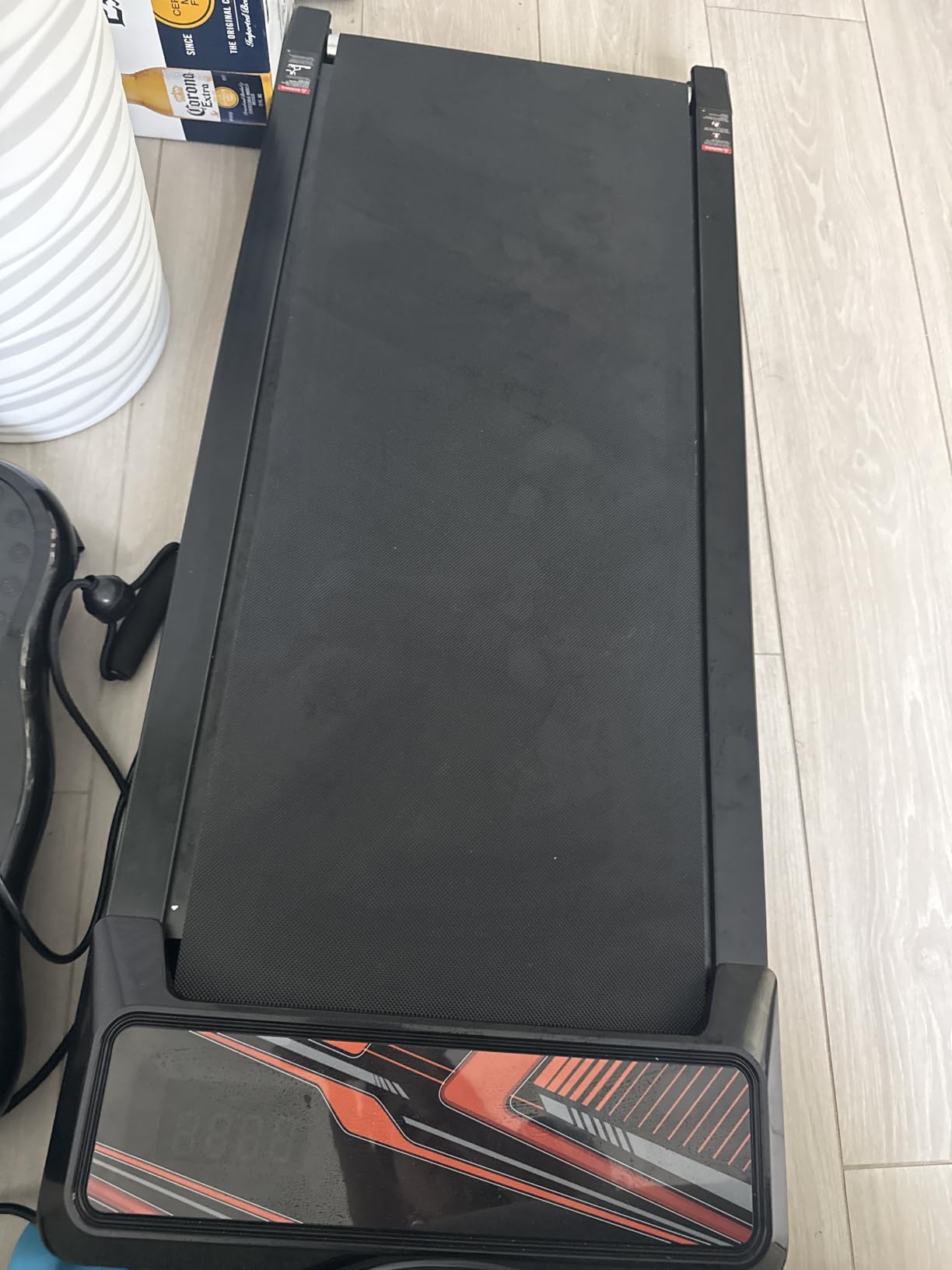 RJOP 2.5HP Walking Mat with Incline Pad, Under Desk Treadmill for Home Gym | Walking Running Pad with Remote, 3 in 1 Low Noise Small Mini Portable Treadmill with LED Screen, 270lbs Capacity customer photo 1