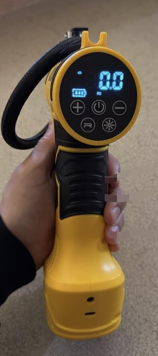 70% 0FF Ipflin 9600mAh Tire Inflator Portable Air Compressor for Car | Dual Power Cordless Tire Inflator with Battery & 12V DC, 160 PSI Portable Air Compressor, Air Pump for Car Tires, Motorcycle customer photo 2