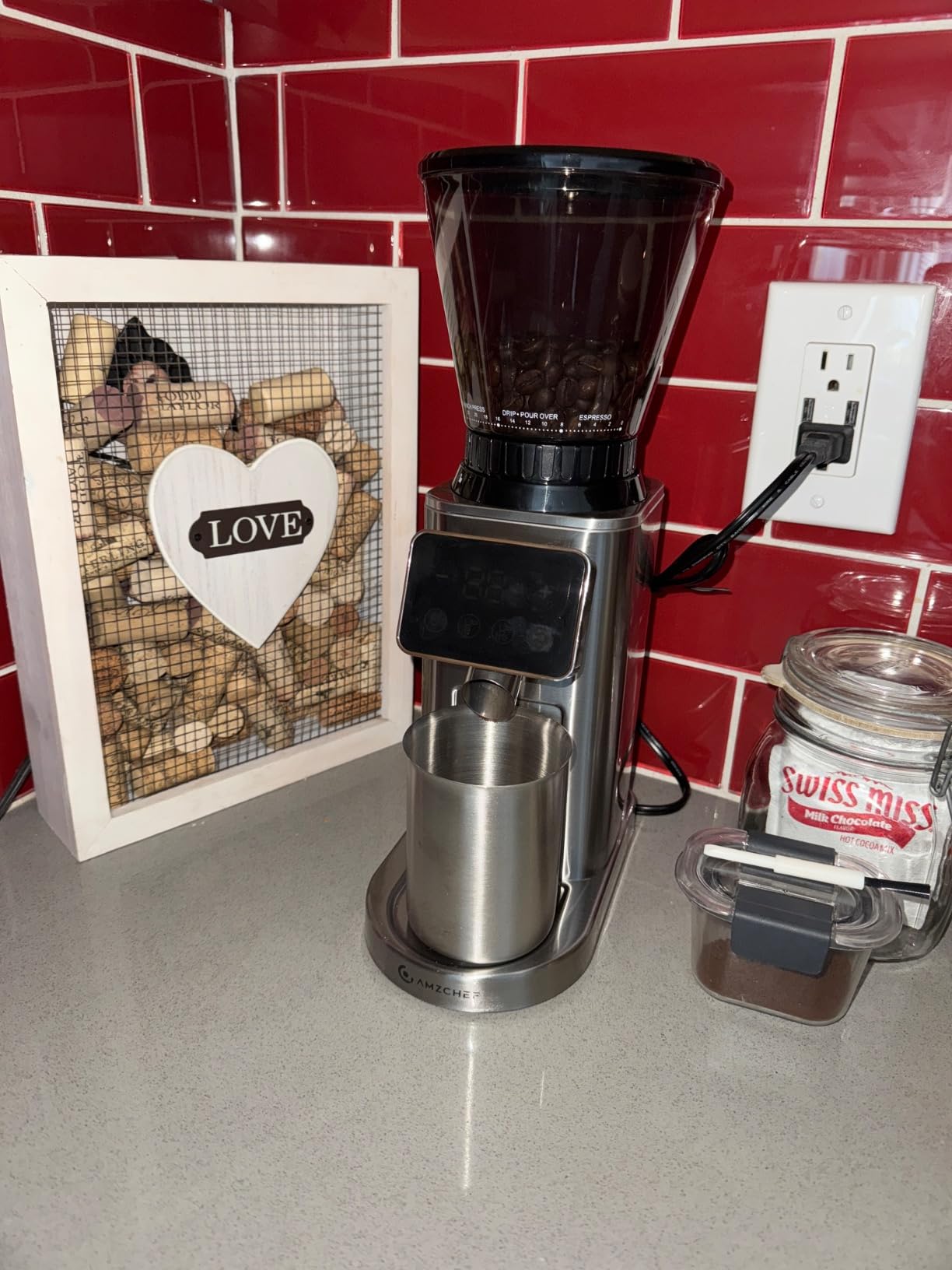 AMZCHEF 64mm Flat Burr Coffee Grinder, Espresso Grinder, 90 Grind Settings customer photo 1