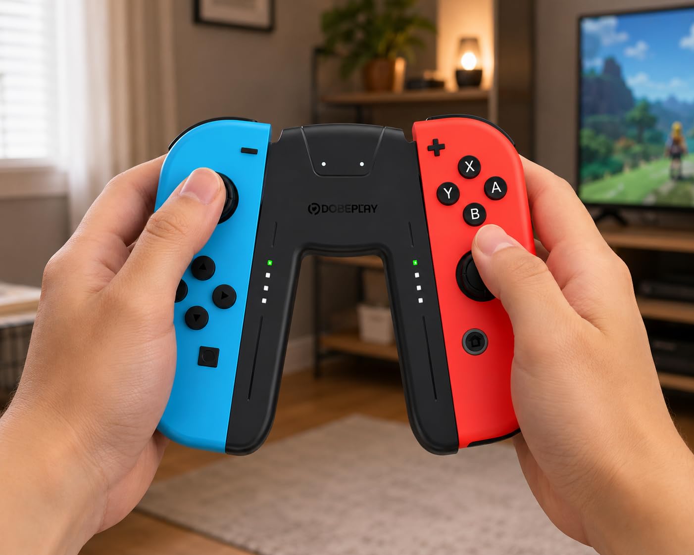 NEWDERY LIFE Charging Grip for Switch/Switch OLED, Compatible with Joy Con customer photo 1