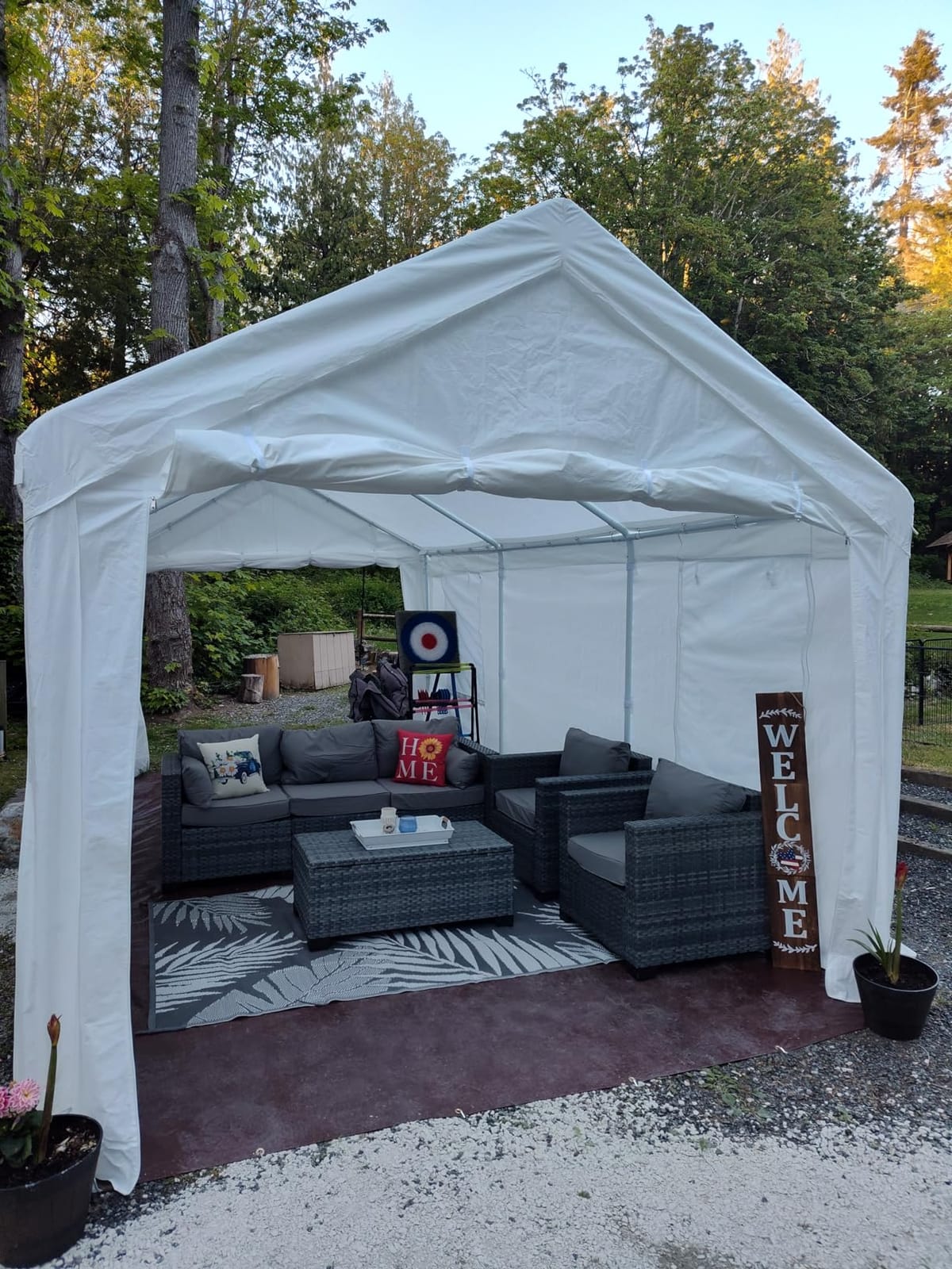 COBIZI Carport 20x20 Heavy Duty 2 Car Carport Canopy, Gray customer photo 1
